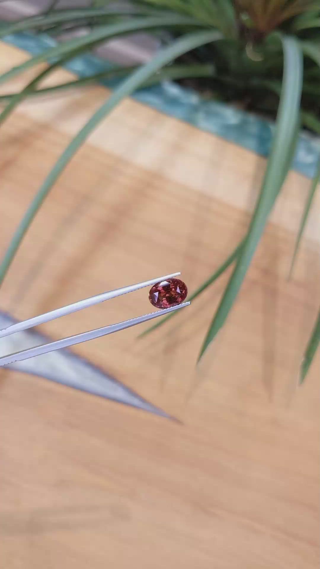 3.03 Ct. Reddish Orange Sapphire from Ceylon (Sri Lanka) Size Video