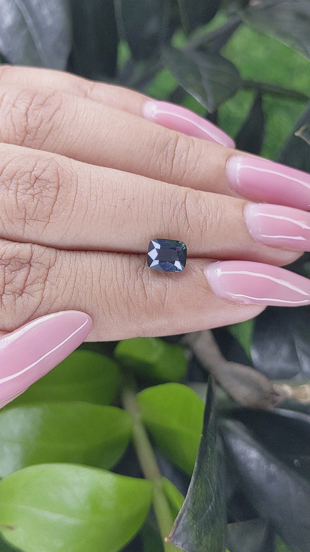 1.53 Ct. Bluish Green Sapphire from Tanzania Size Video