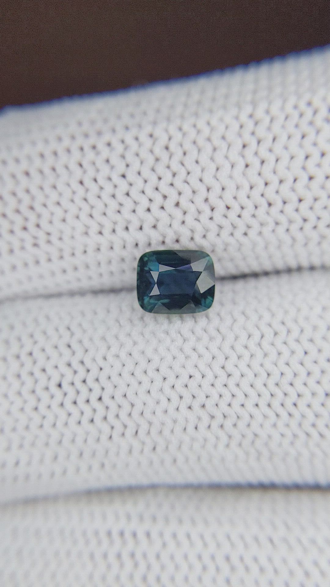1.53 Ct. Bluish Green Sapphire from Tanzania Size Video