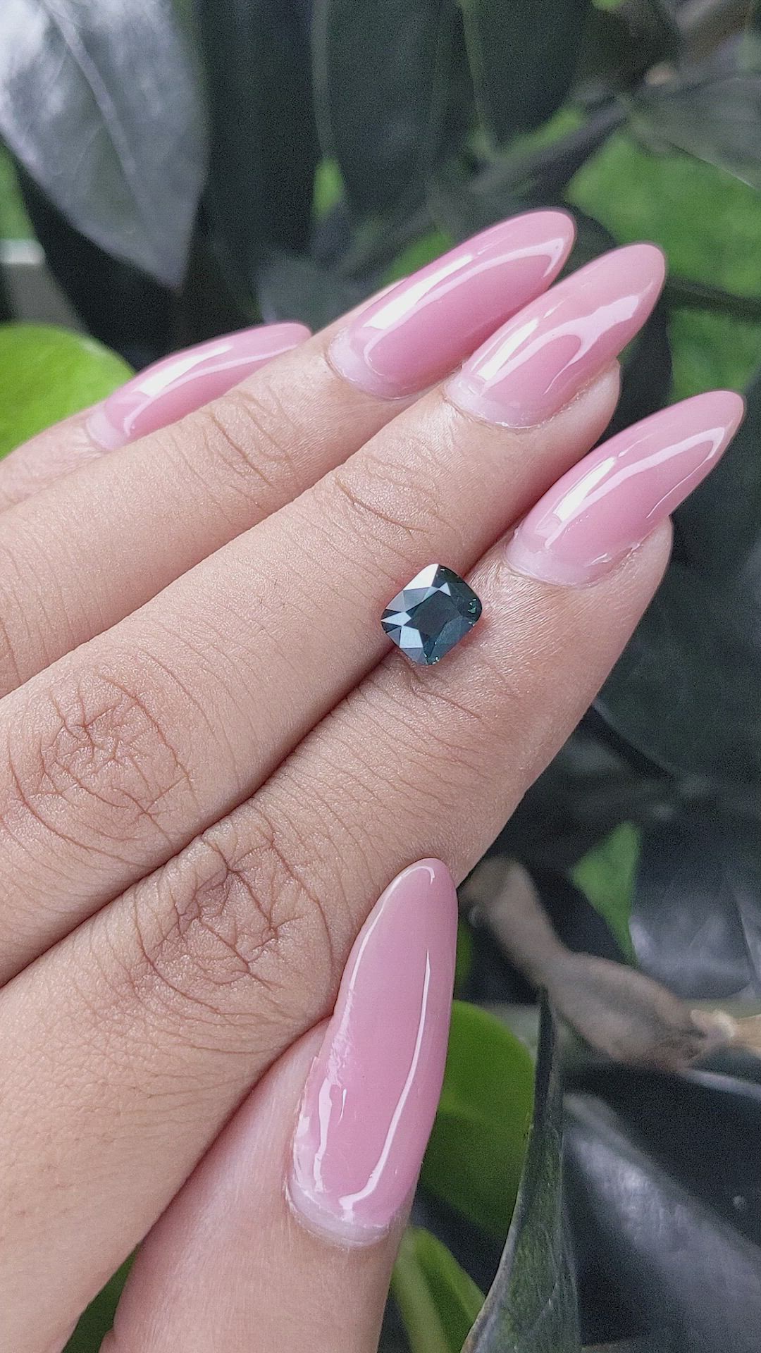 1.53 Ct. Bluish Green Sapphire from Tanzania Size Video