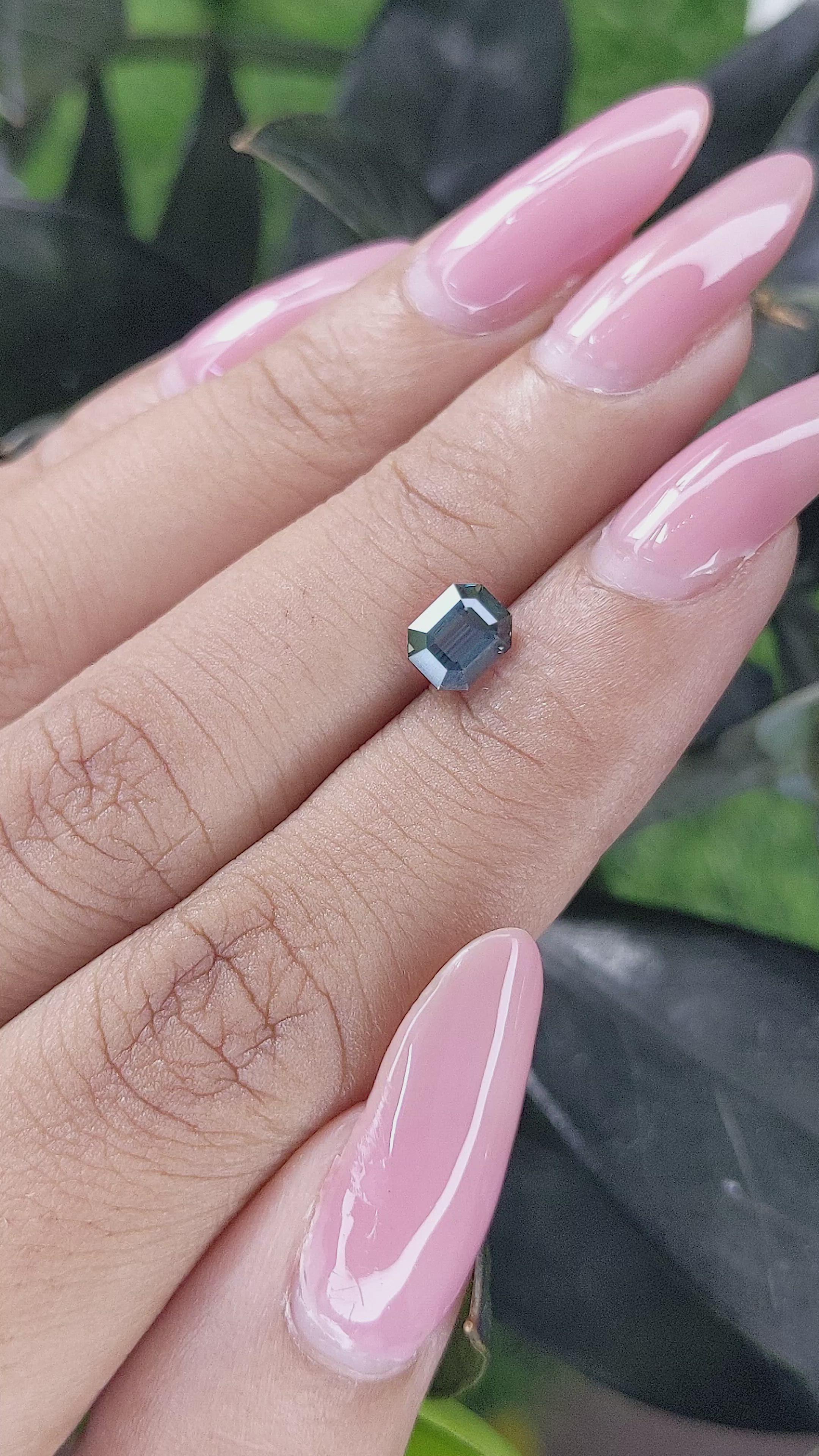 1.20 Ct. Bluish Green Sapphire from Tanzania Size Video