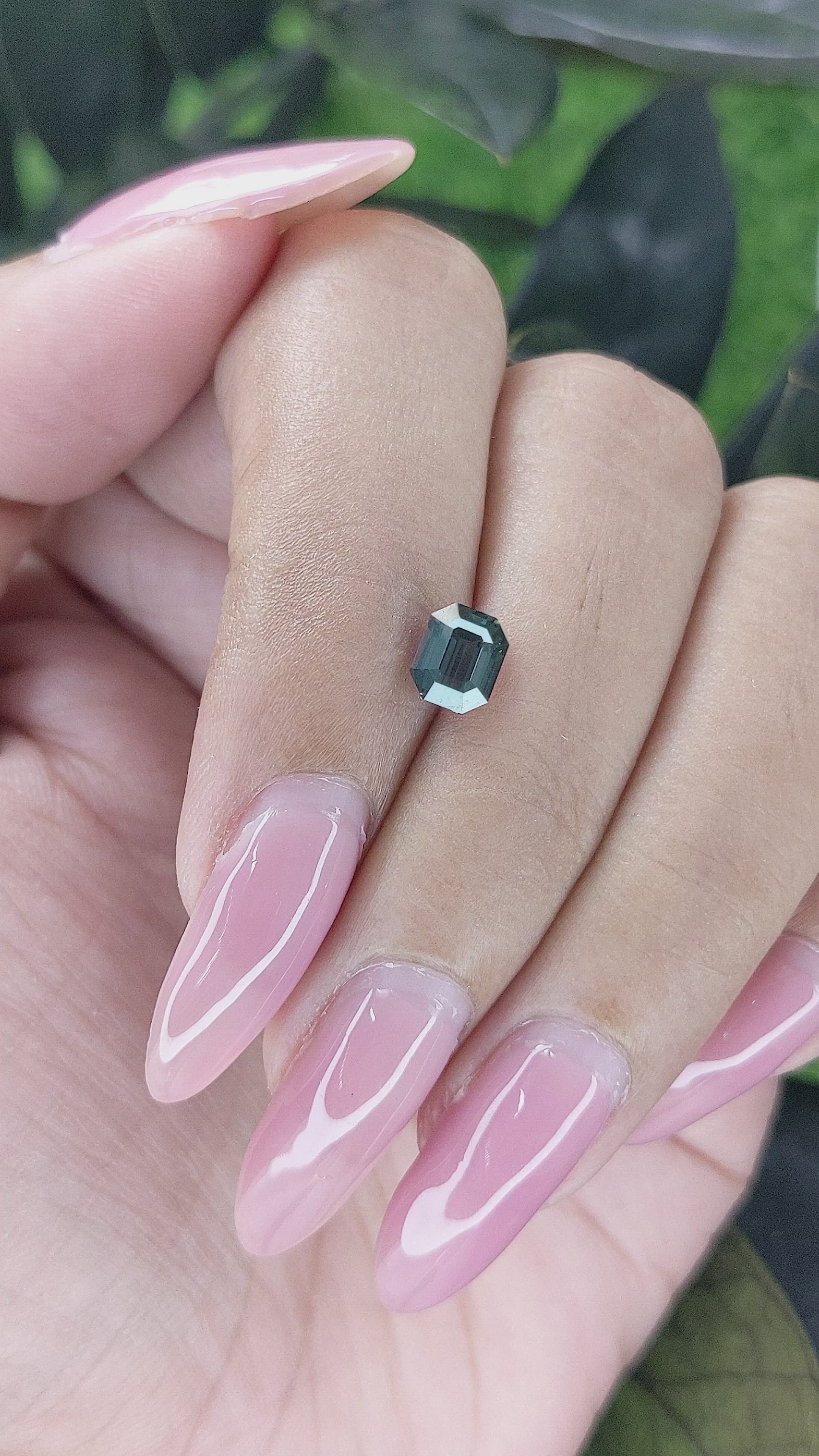 1.20 Ct. Bluish Green Sapphire from Tanzania Size Video