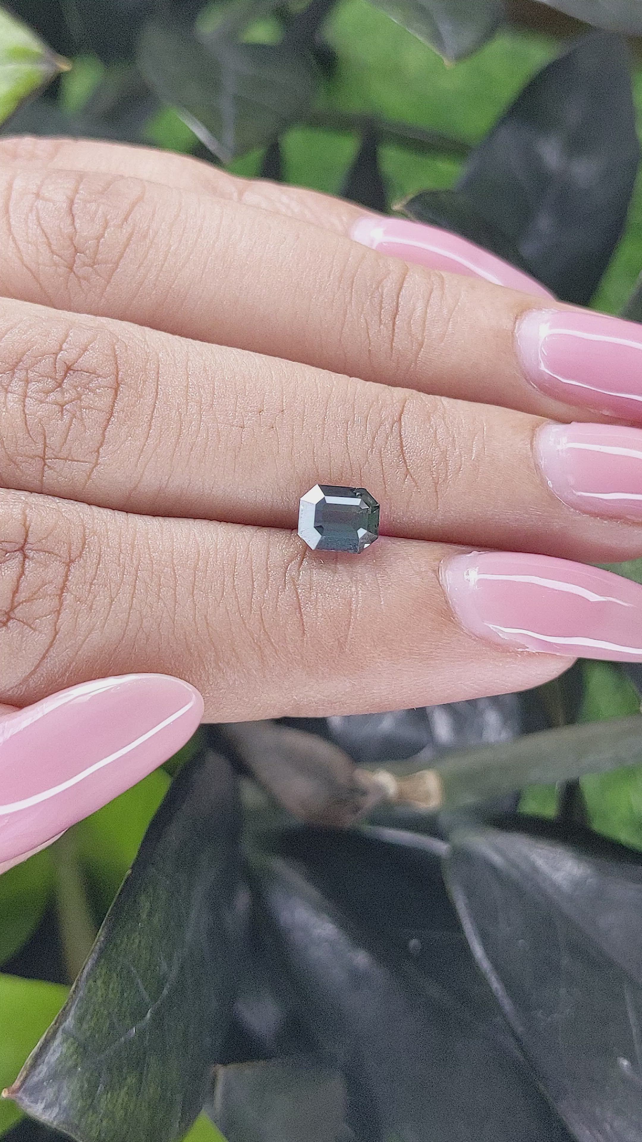 1.20 Ct. Bluish Green Sapphire from Tanzania Size Video