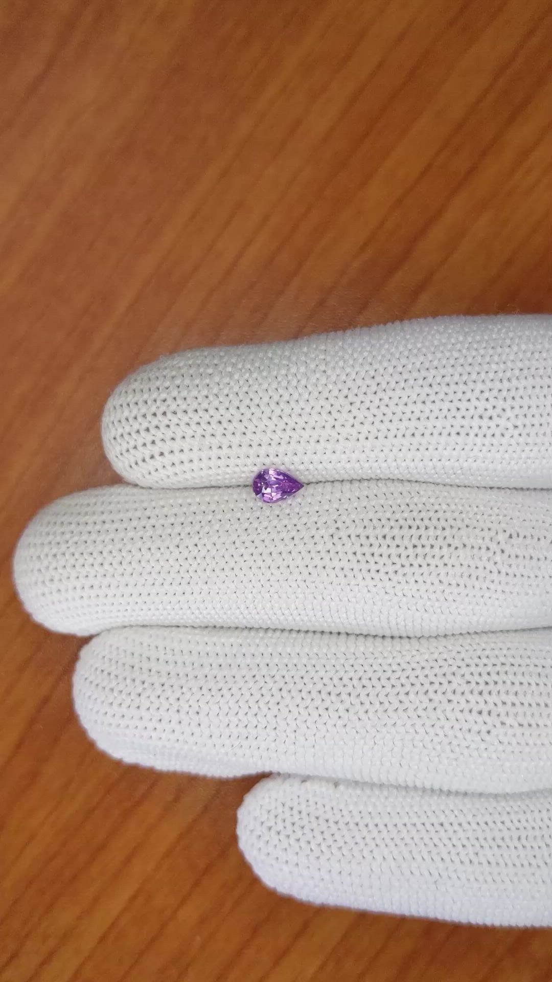 0.45 Ct. Pinkish Purple Sapphire from Ceylon (Sri Lanka) Size Video