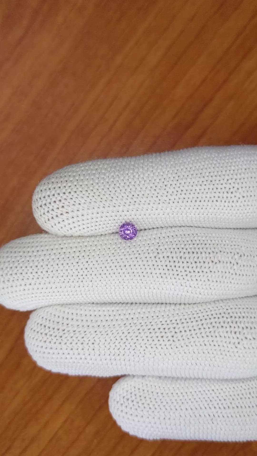 0.37 Ct. Pinkish Purple Sapphire from Ceylon (Sri Lanka) Size Video