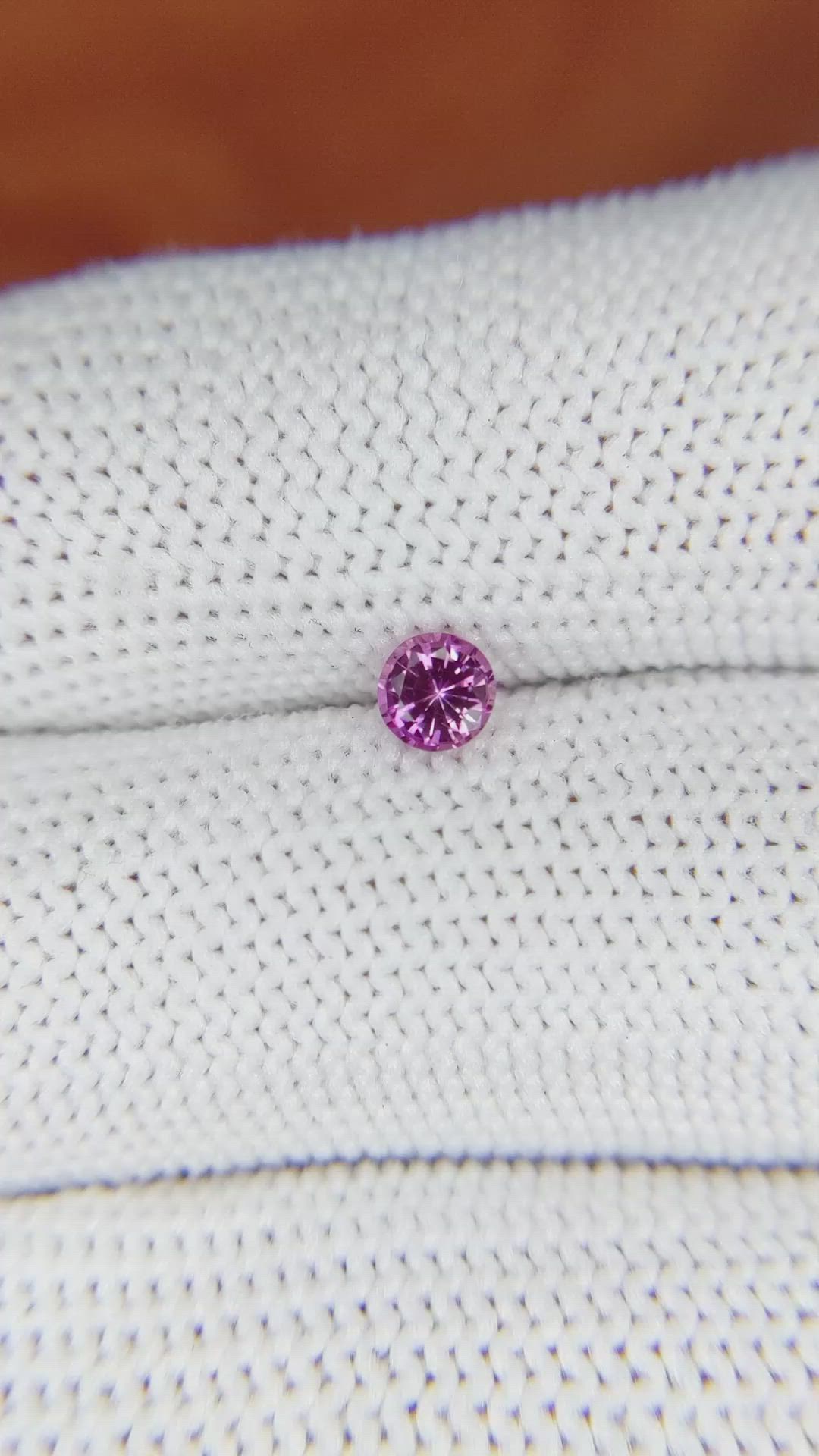 0.36 Ct. Purplish Pink Sapphire from Ceylon (Sri Lanka) Size Video