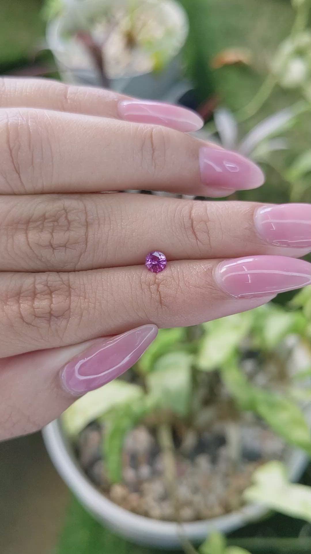 0.36 Ct. Purplish Pink Sapphire from Ceylon (Sri Lanka) Size Video
