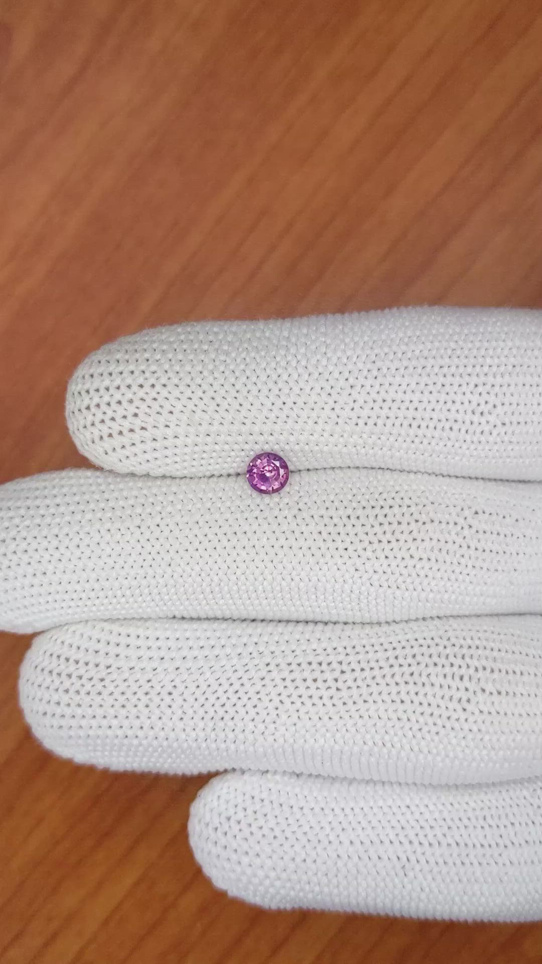 0.47 Ct. Pinkish Purple Sapphire from Ceylon (Sri Lanka) Size Video