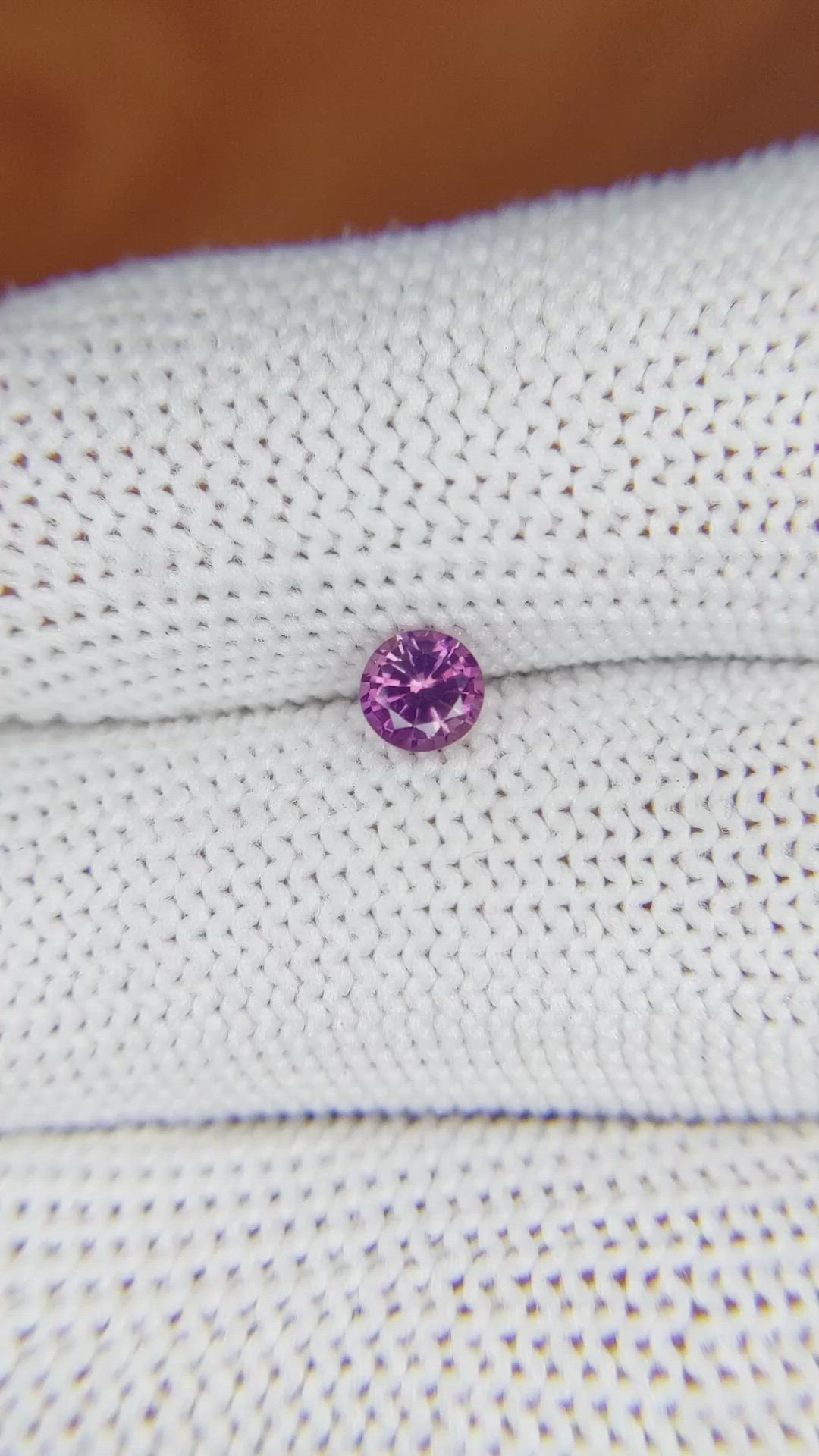 0.47 Ct. Pinkish Purple Sapphire from Ceylon (Sri Lanka) Size Video