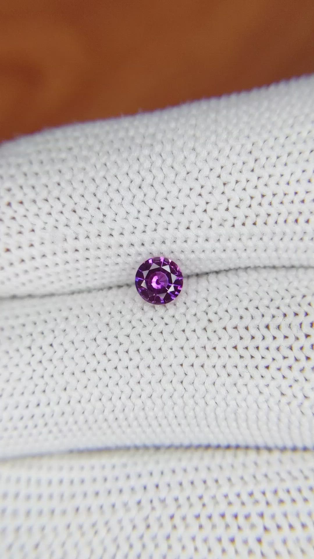 0.42 Ct. Pinkish Purple Sapphire from Ceylon (Sri Lanka) Size Video
