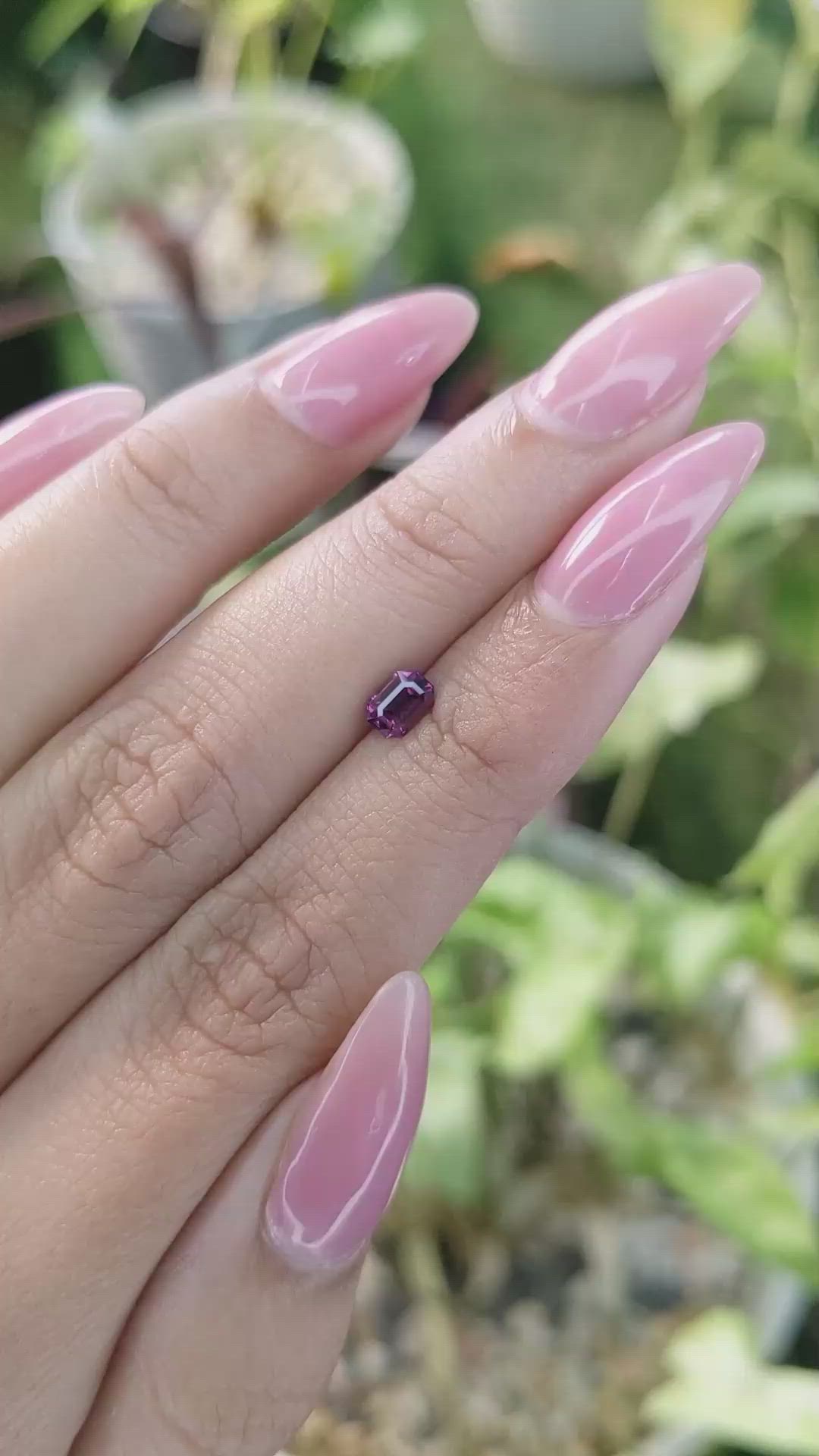 0.51 Ct. Purplish Pink Sapphire from Ceylon (Sri Lanka) Size Video