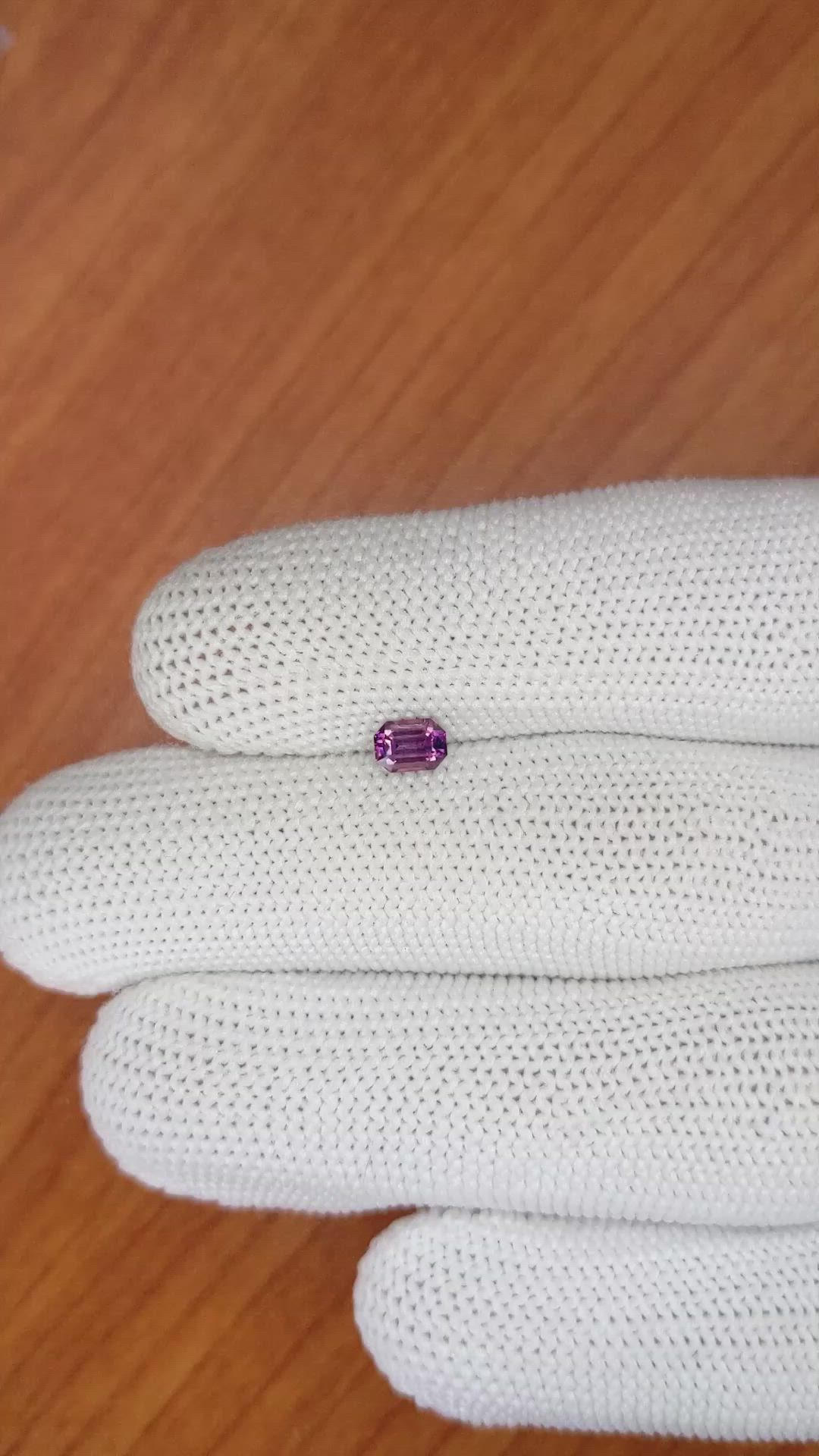 0.51 Ct. Purplish Pink Sapphire from Ceylon (Sri Lanka) Size Video