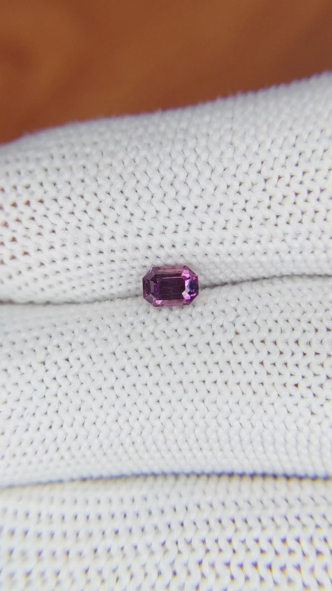 0.51 Ct. Purplish Pink Sapphire from Ceylon (Sri Lanka) Size Video