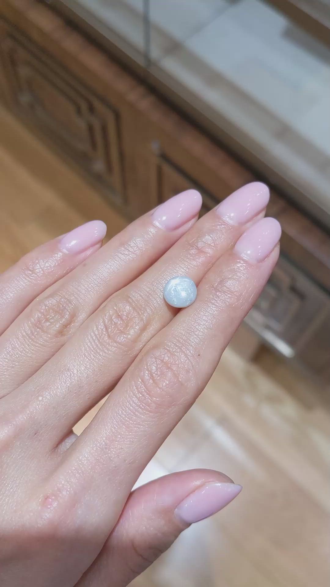 3.70 Ct. Grey Star Sapphire from Burma (Myanmar) Size Video