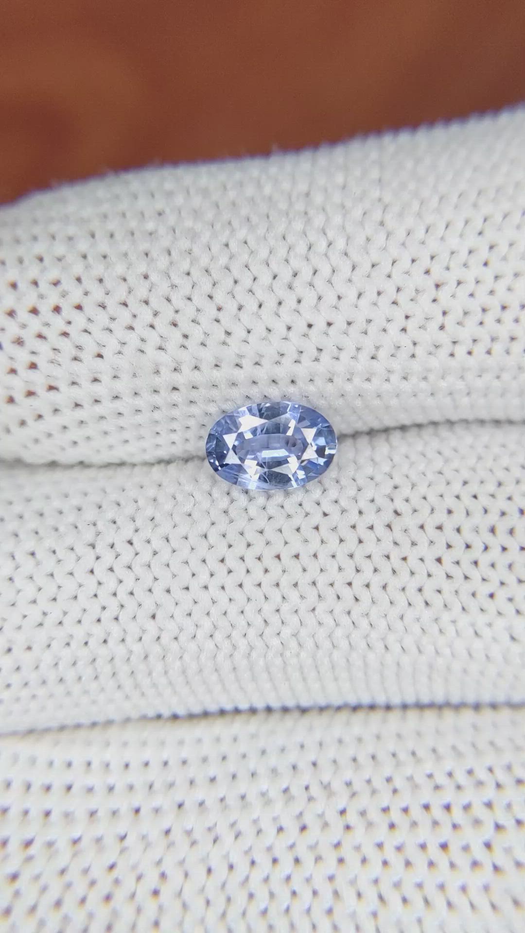 1.02 Ct. Blue Sapphire from Ceylon (Sri Lanka) Size Video