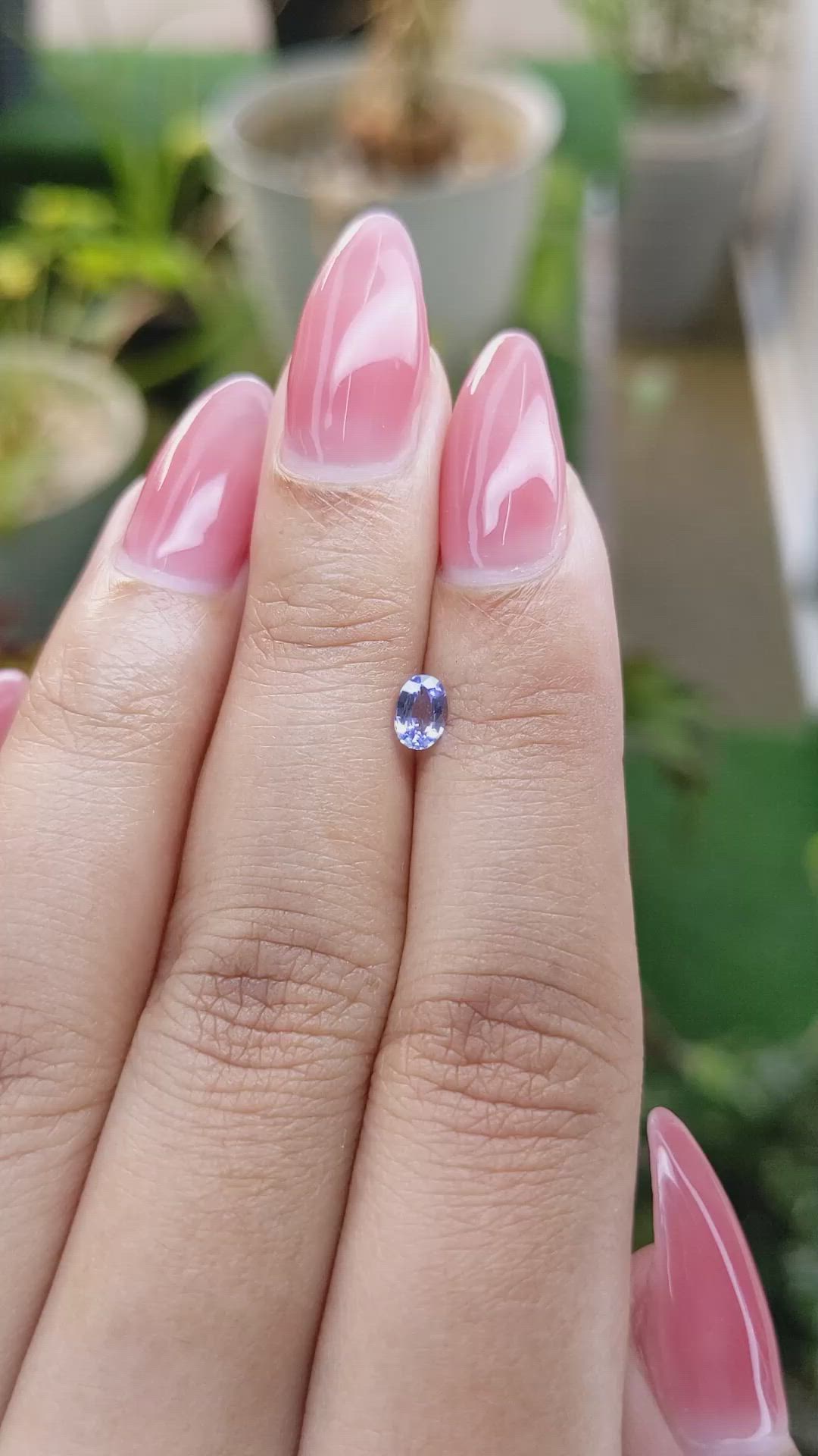 0.35 Ct. Blue Sapphire from Ceylon (Sri Lanka) Size Video
