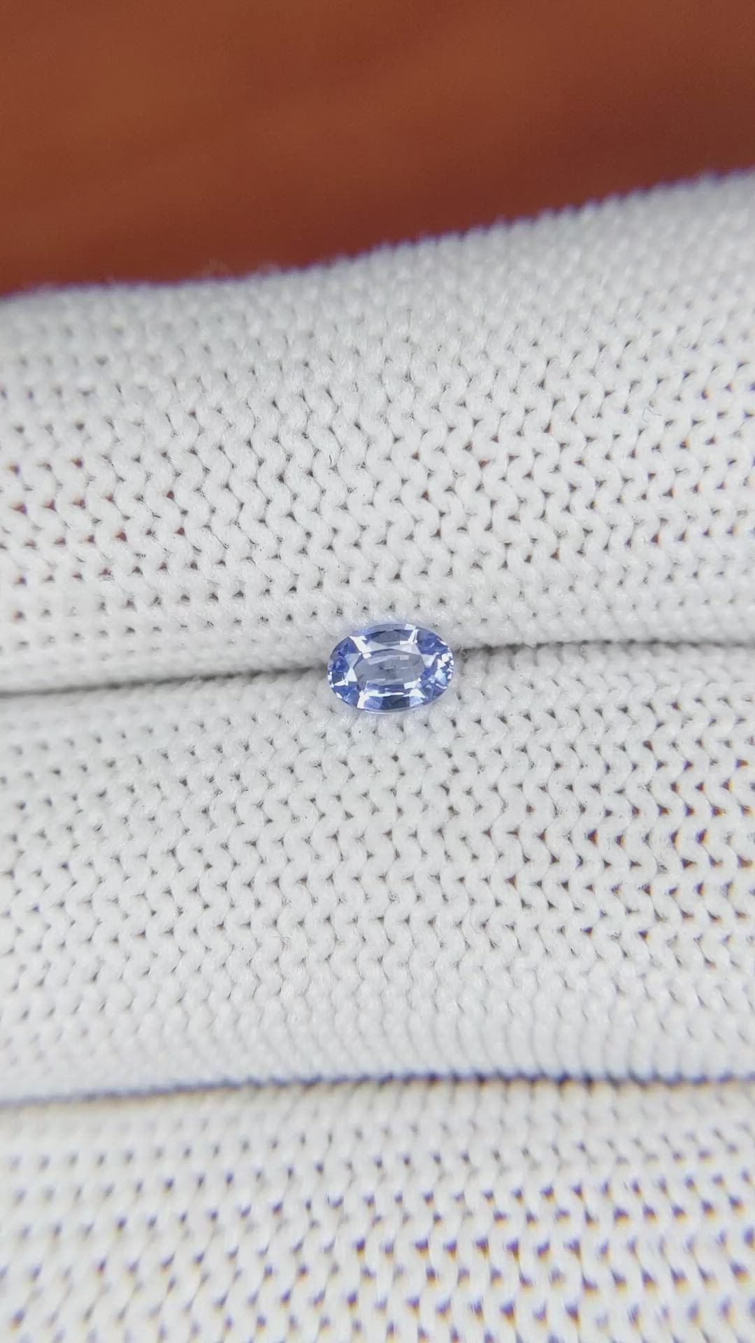 0.35 Ct. Blue Sapphire from Ceylon (Sri Lanka) Size Video