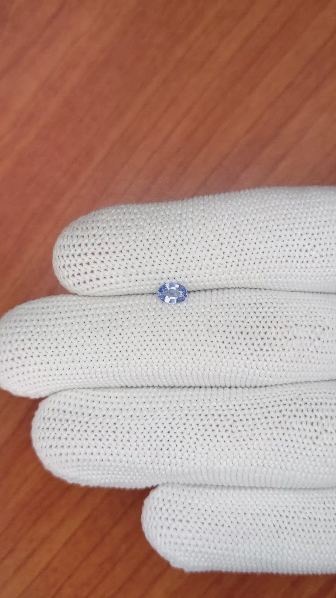 0.35 Ct. Blue Sapphire from Ceylon (Sri Lanka) Size Video