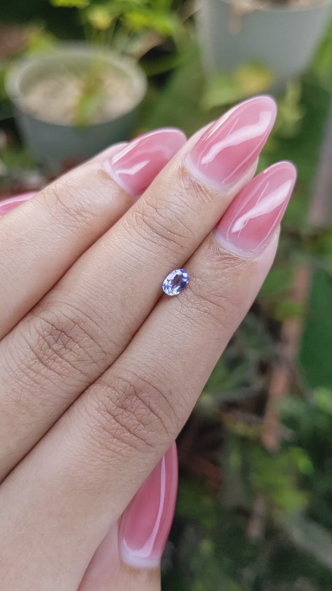 0.35 Ct. Blue Sapphire from Ceylon (Sri Lanka) Size Video