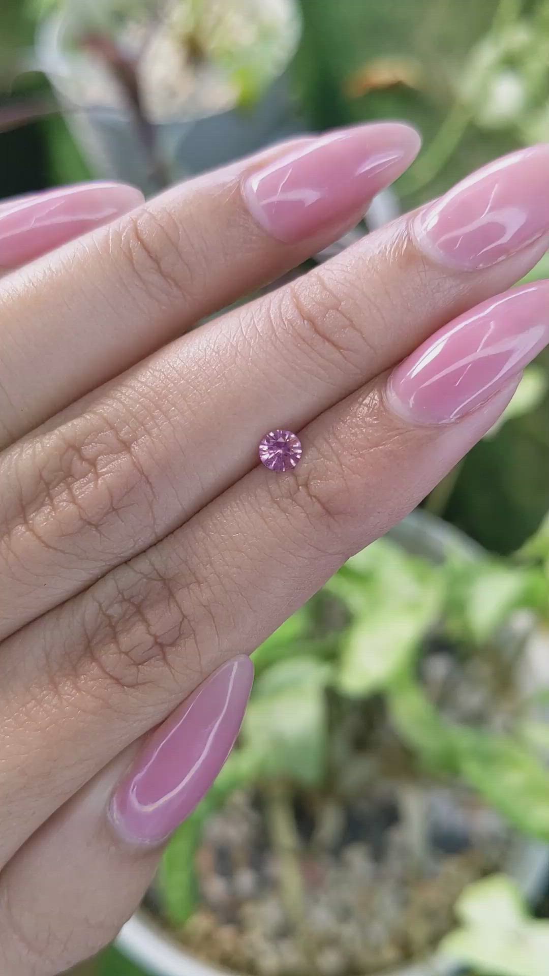 0.29 Ct. Pink Sapphire from Ceylon (Sri Lanka) Size Video