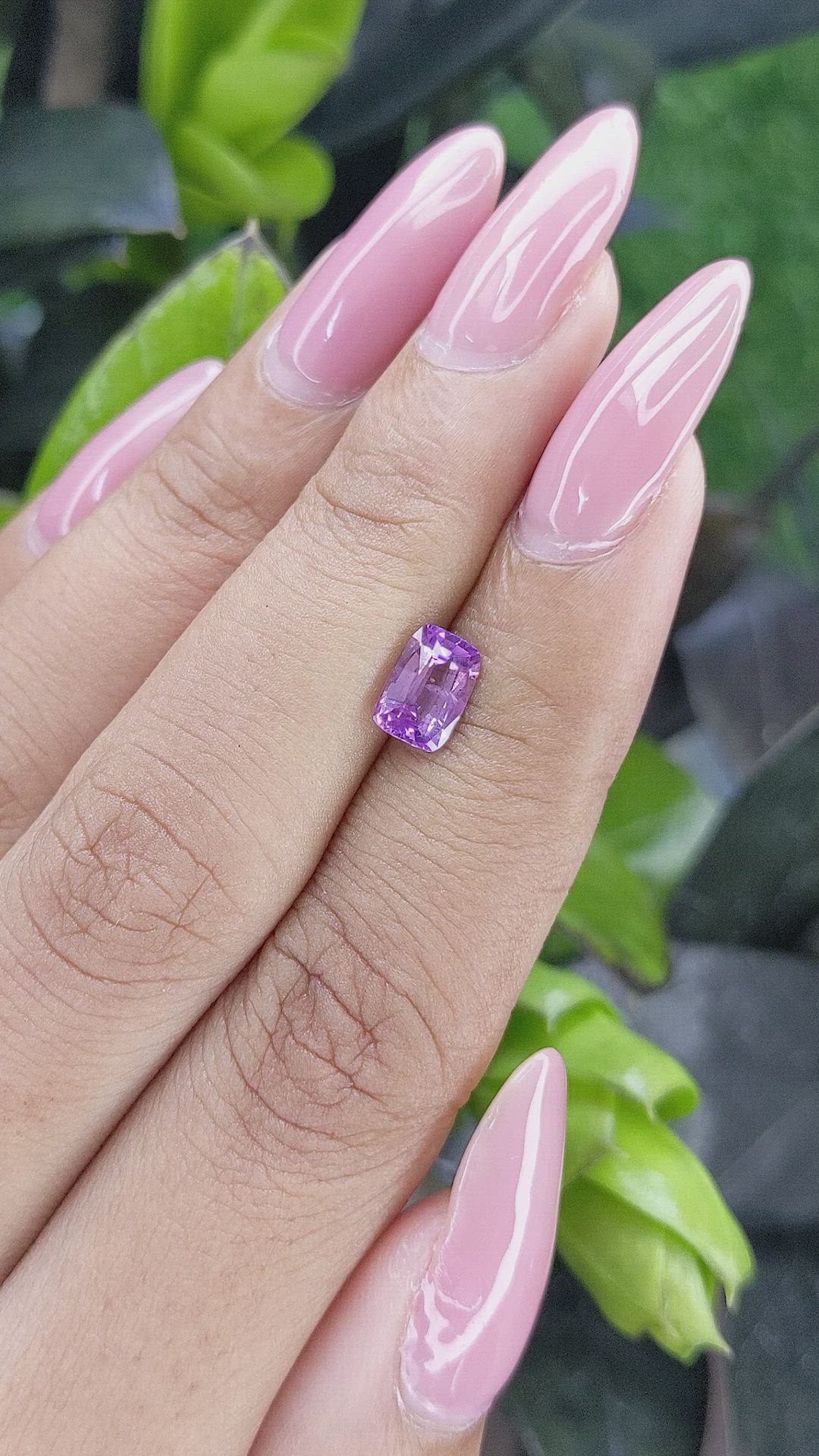 1.20 Ct. Bluish Purple Sapphire from Tanzania Size Video