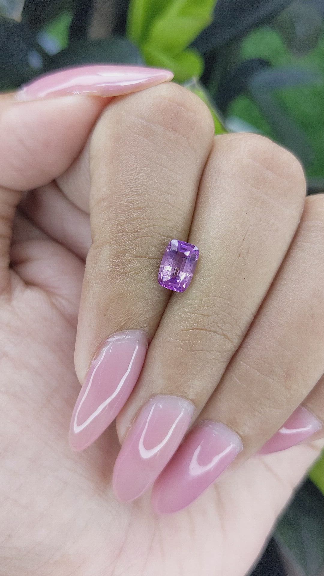 1.20 Ct. Bluish Purple Sapphire from Tanzania Size Video