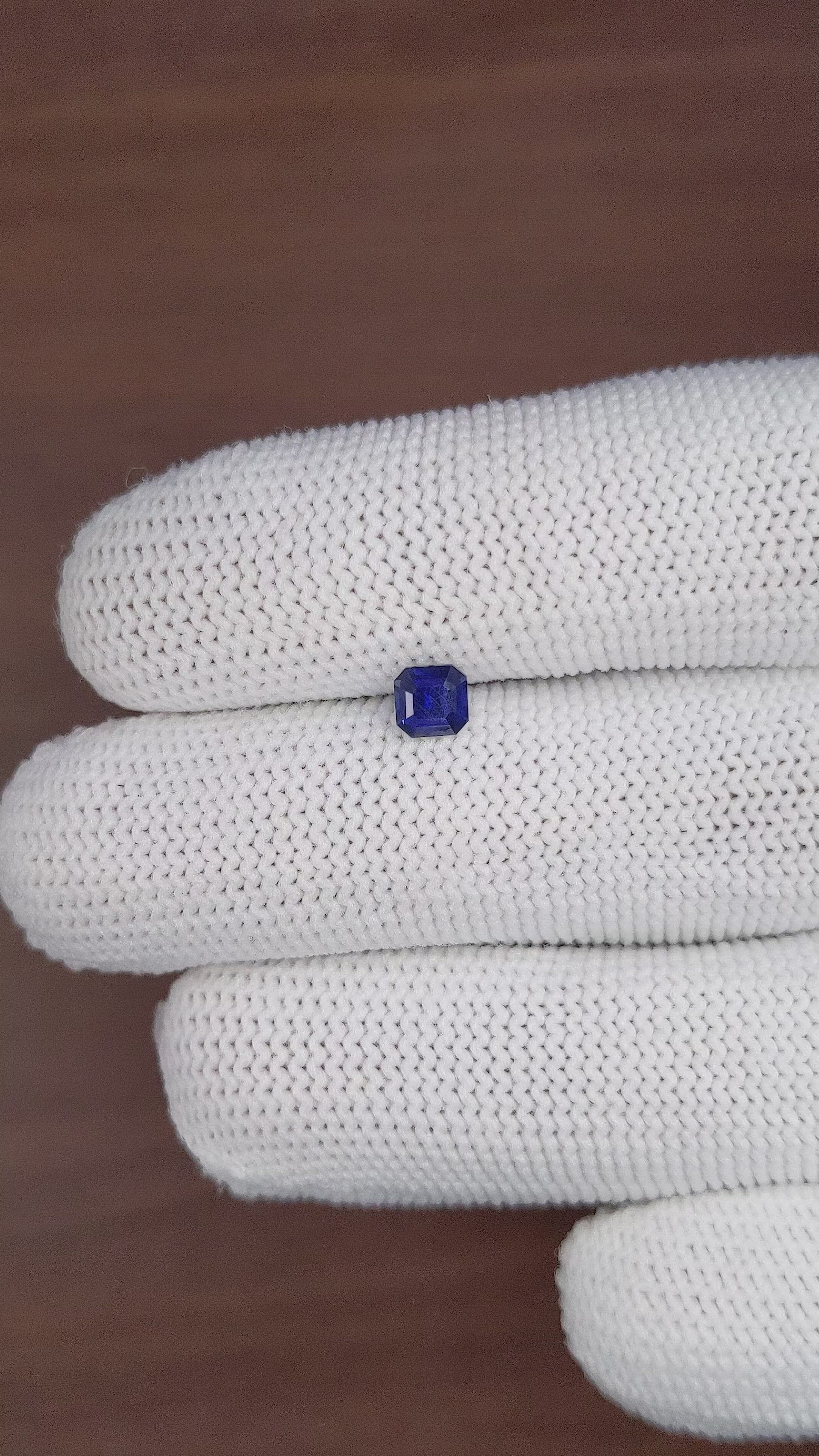 0.61 Ct. Blue Sapphire from Tanzania Size Video
