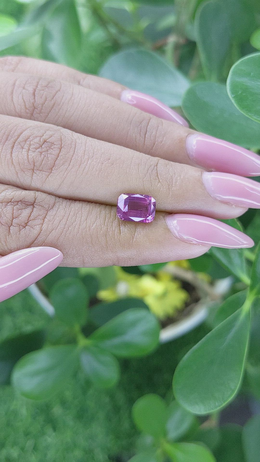 2.45 Ct. Purplish Pink Sapphire from Tanzania Size Video