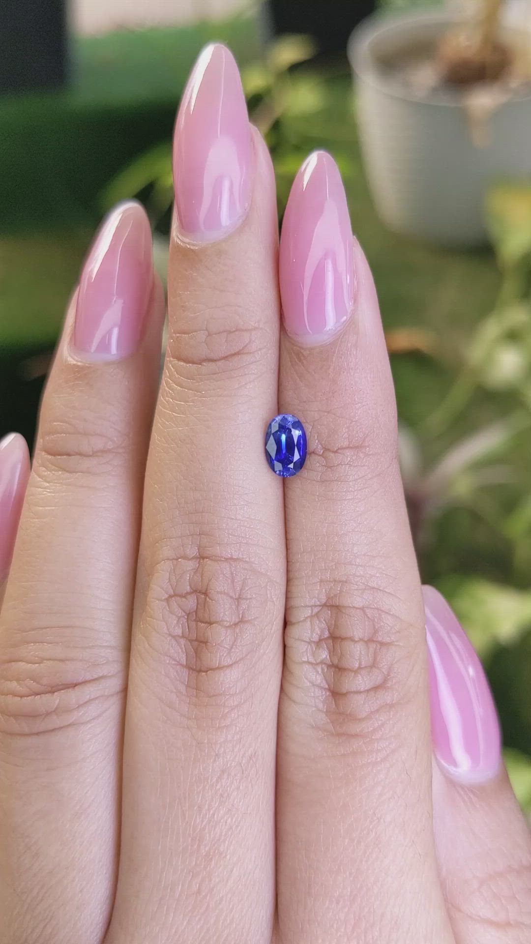 0.77 Ct. Blue Sapphire from Ceylon (Sri Lanka) Size Video