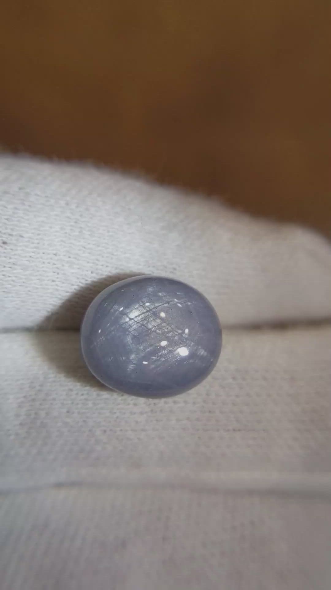 12.30 Ct. Blue Star Sapphire from Burma (Myanmar) Size Video