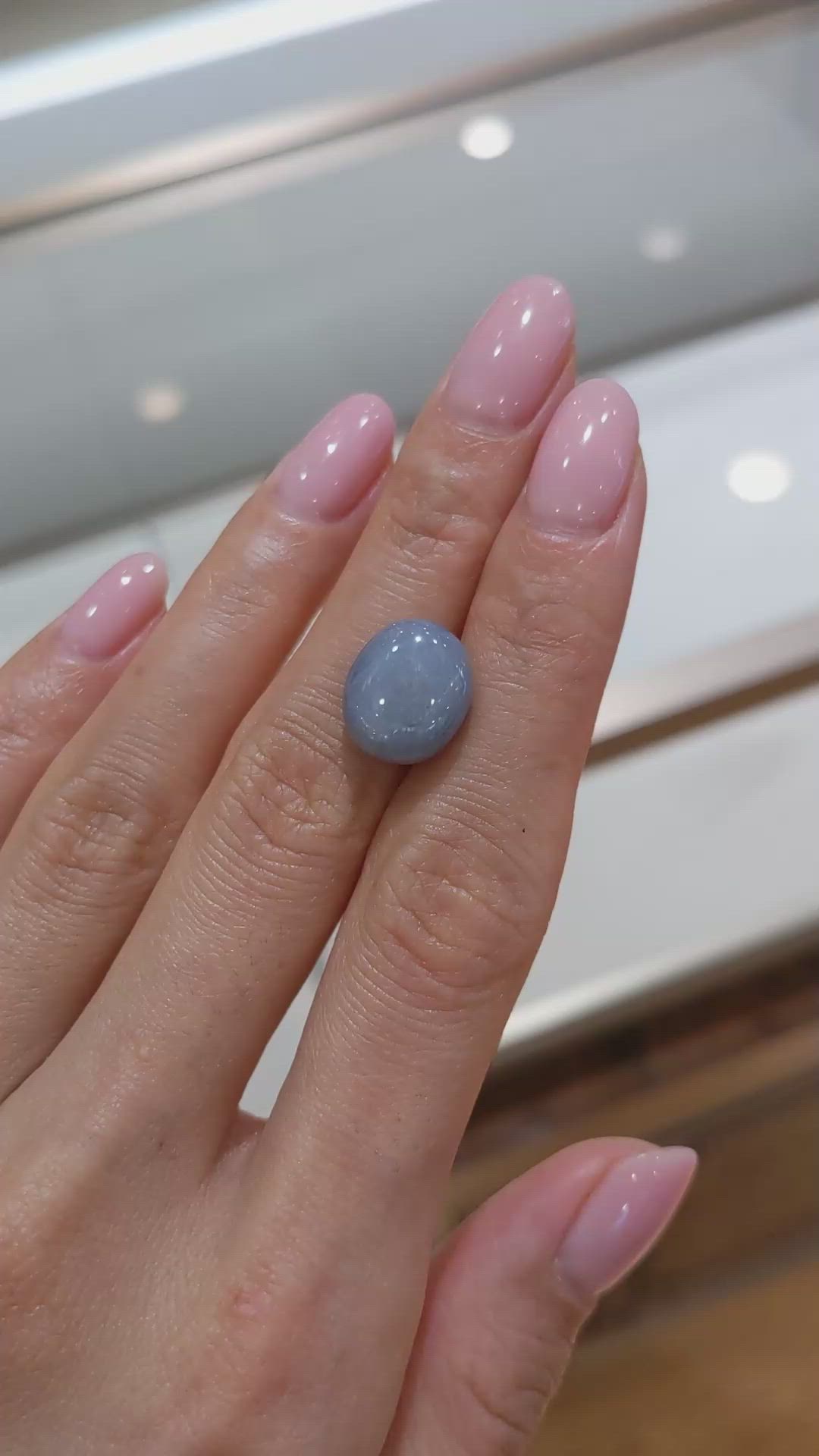 12.30 Ct. Blue Star Sapphire from Burma (Myanmar) Size Video