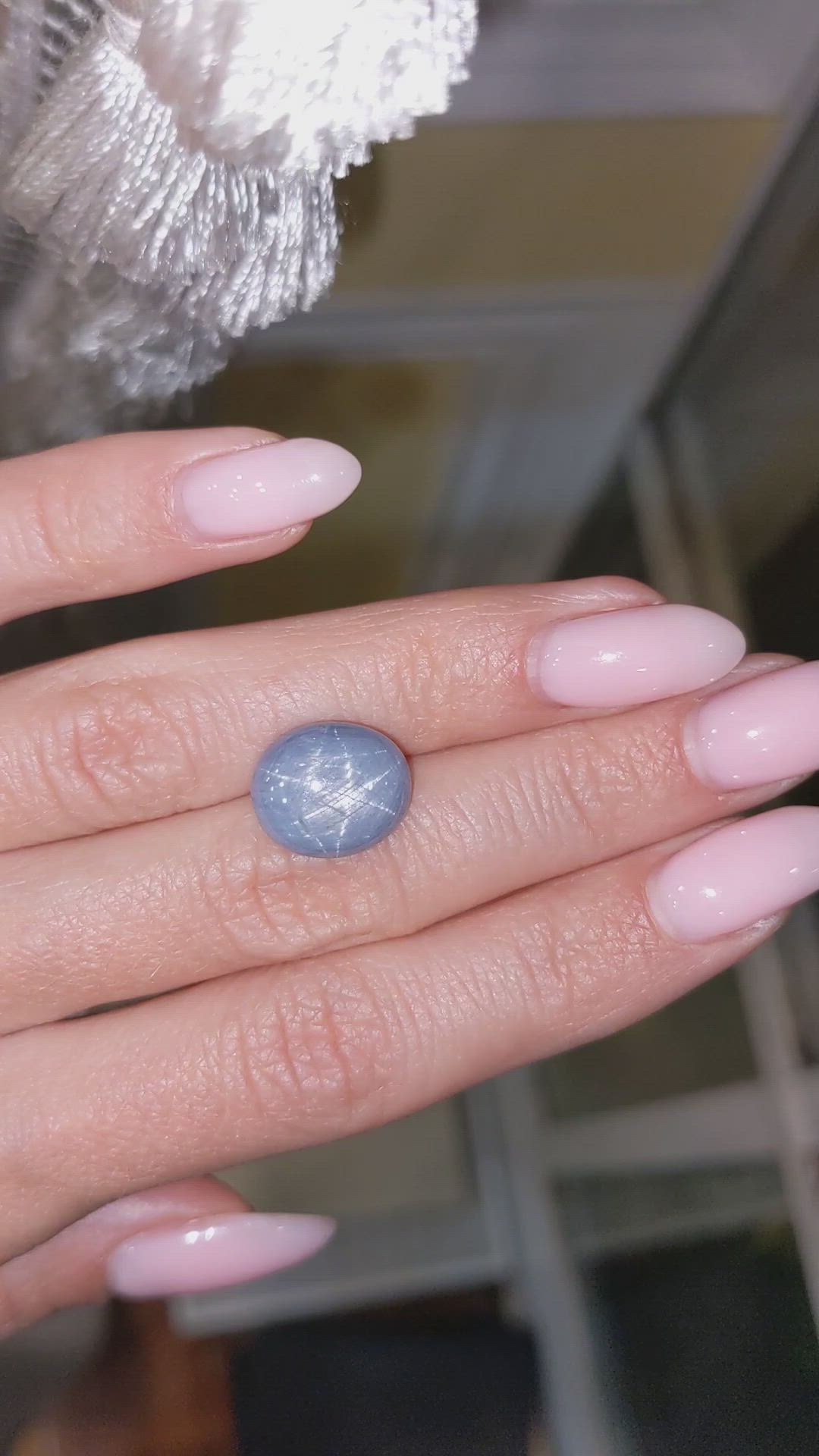 12.30 Ct. Blue Star Sapphire from Burma (Myanmar) Size Video