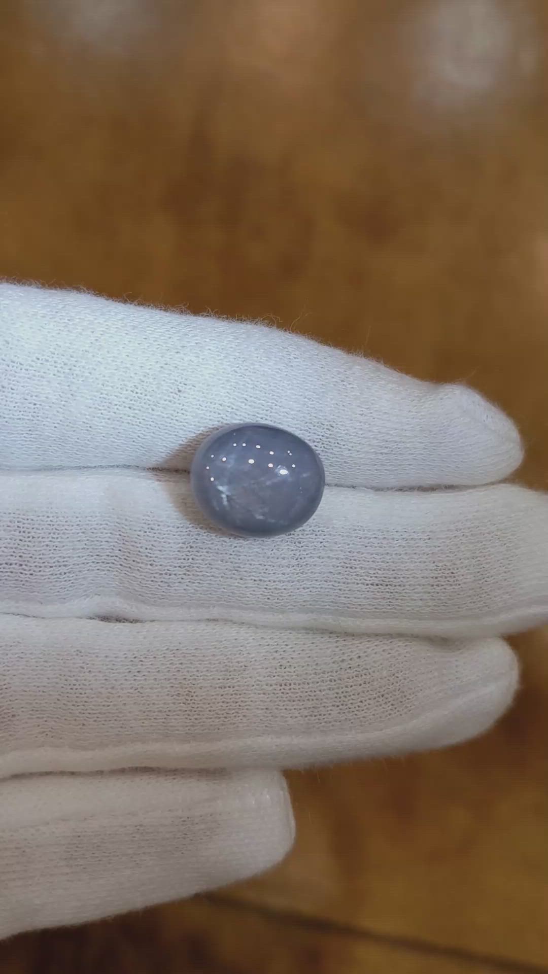 12.30 Ct. Blue Star Sapphire from Burma (Myanmar) Size Video