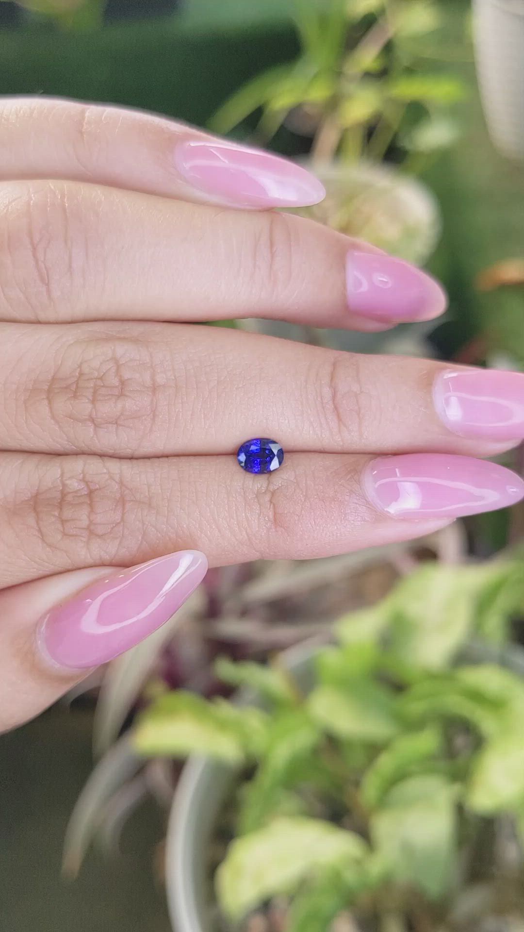 0.47 Ct. Blue Sapphire from Ceylon (Sri Lanka) Size Video
