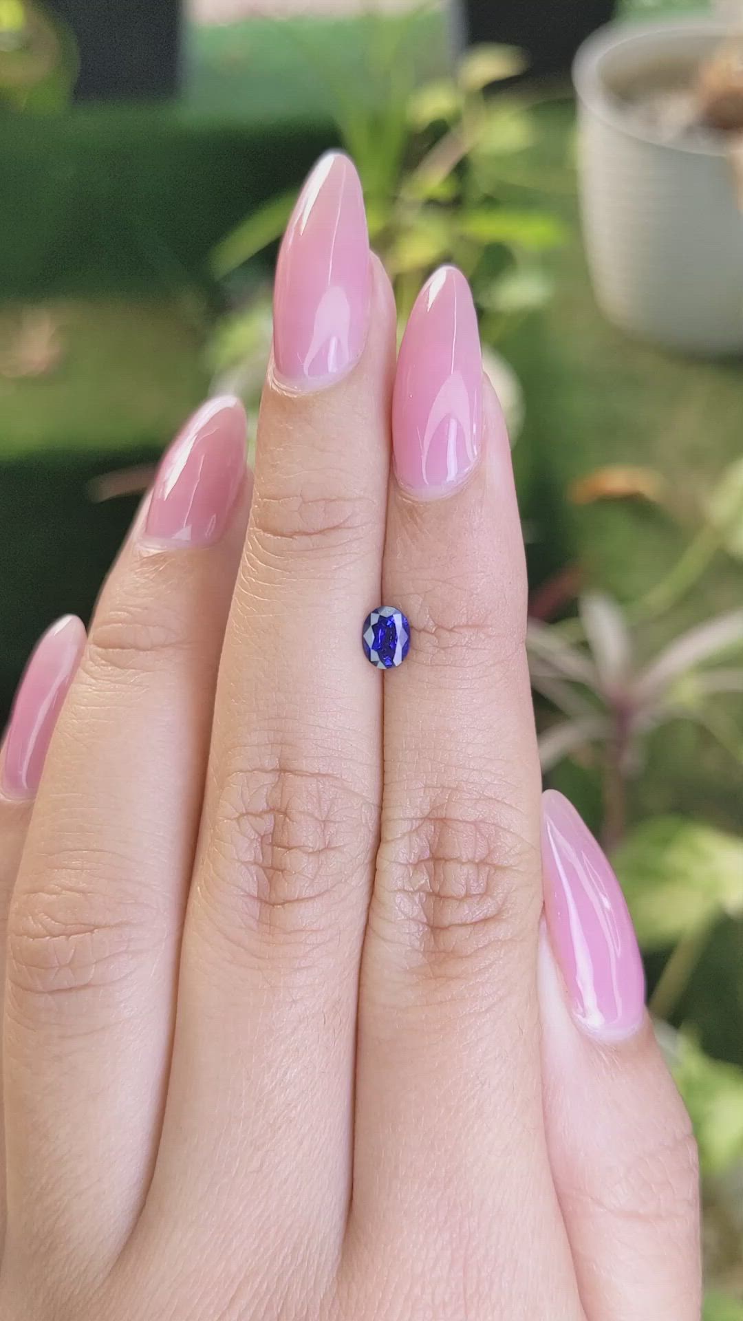 0.47 Ct. Blue Sapphire from Ceylon (Sri Lanka) Size Video