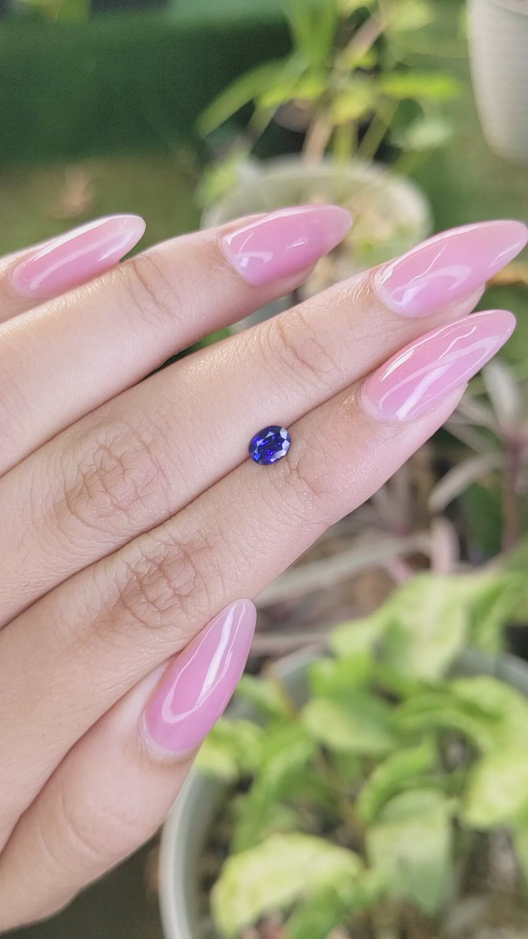 0.47 Ct. Blue Sapphire from Ceylon (Sri Lanka) Size Video