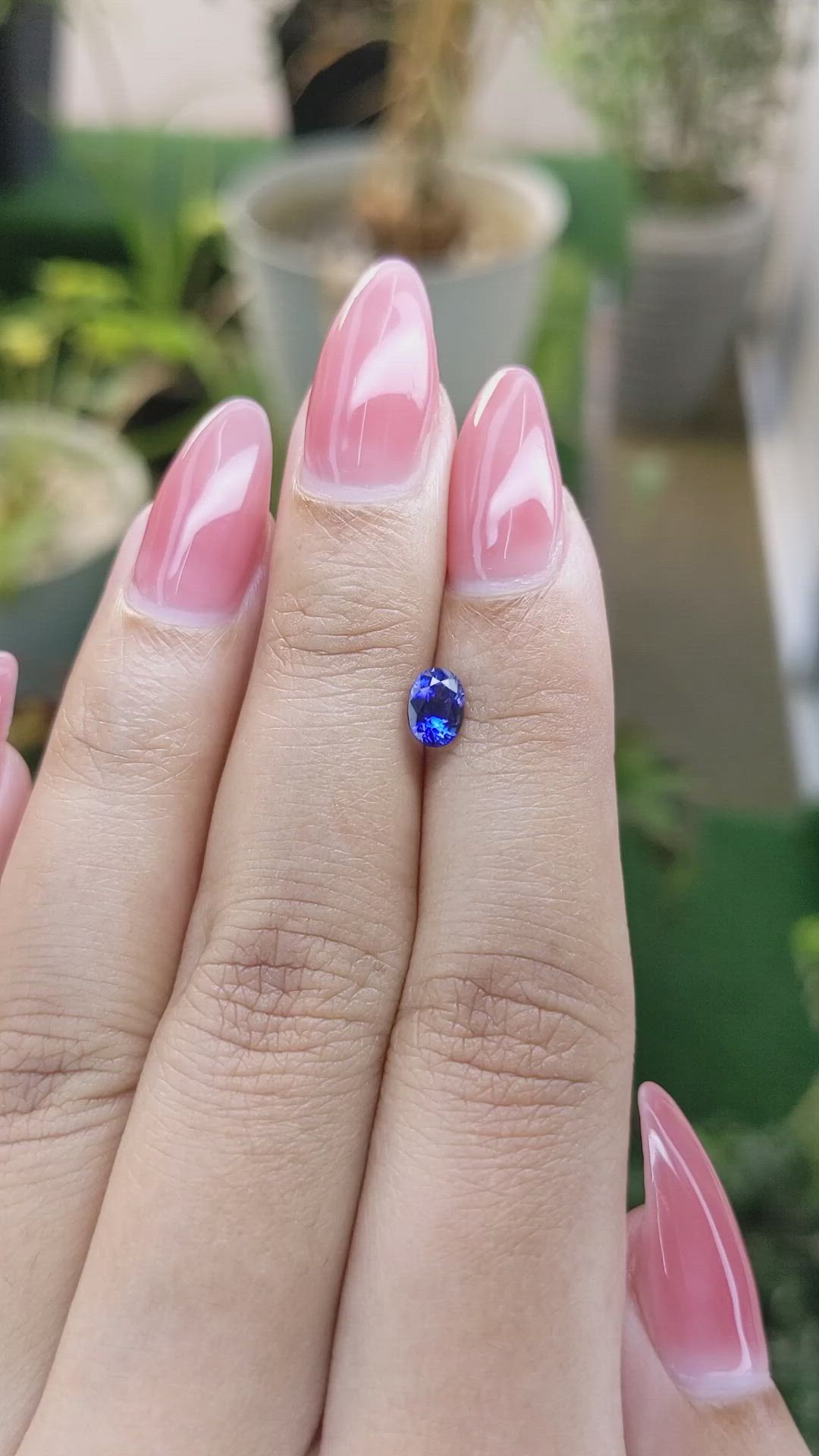 0.67 Ct. Blue Sapphire from Ceylon (Sri Lanka) Size Video