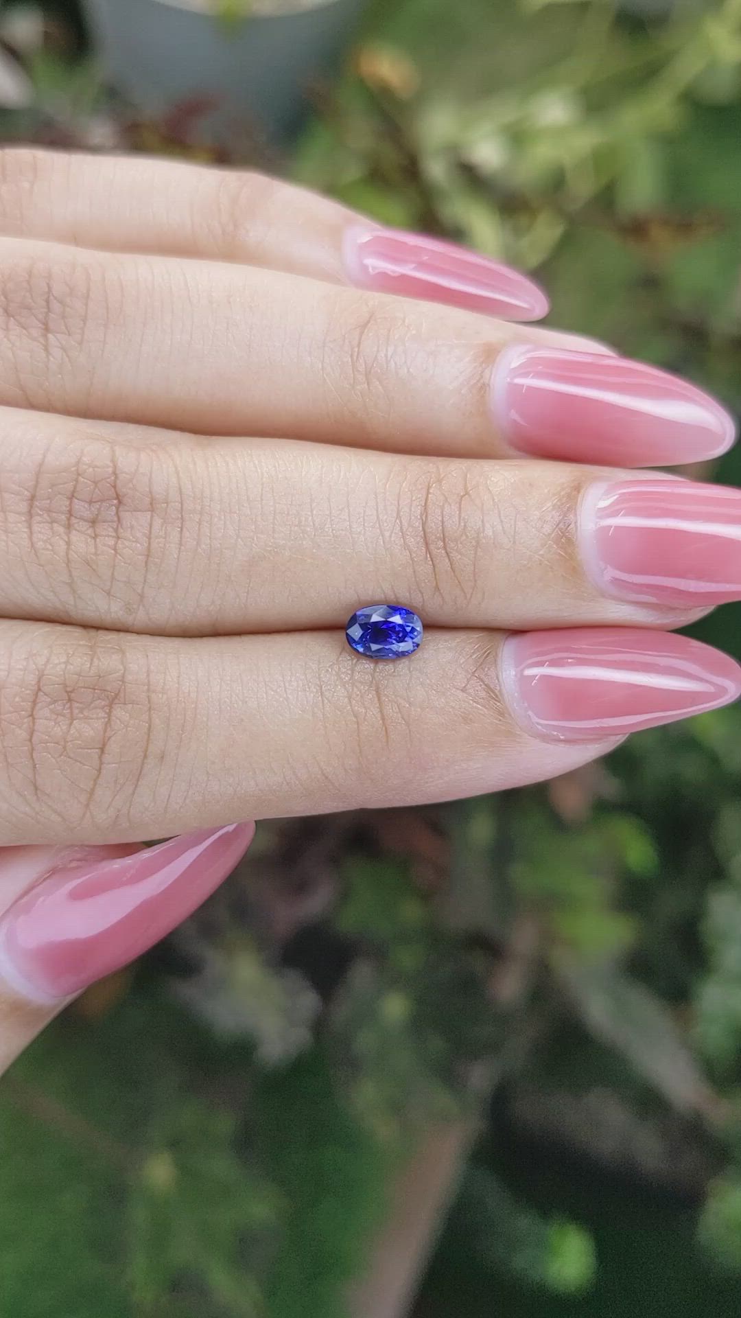 0.67 Ct. Blue Sapphire from Ceylon (Sri Lanka) Size Video