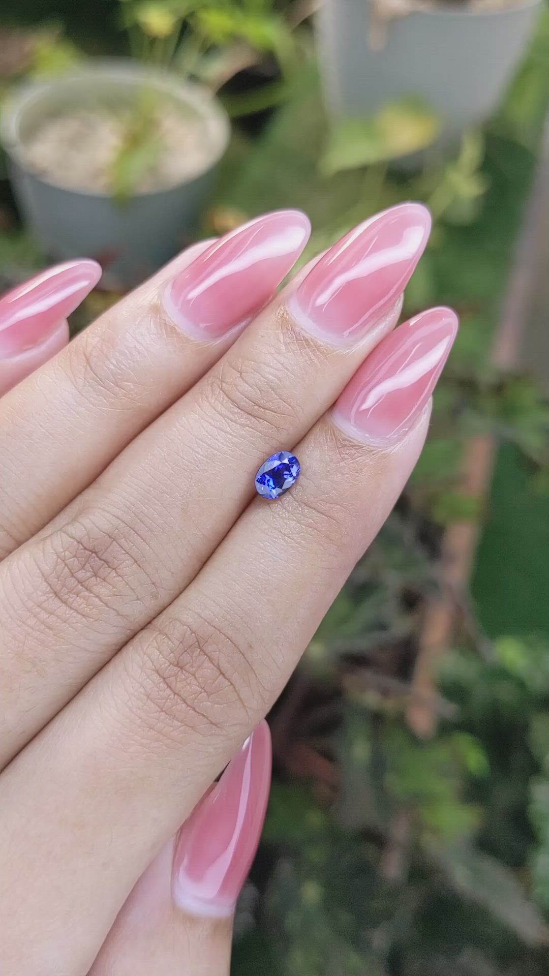 0.67 Ct. Blue Sapphire from Ceylon (Sri Lanka) Size Video