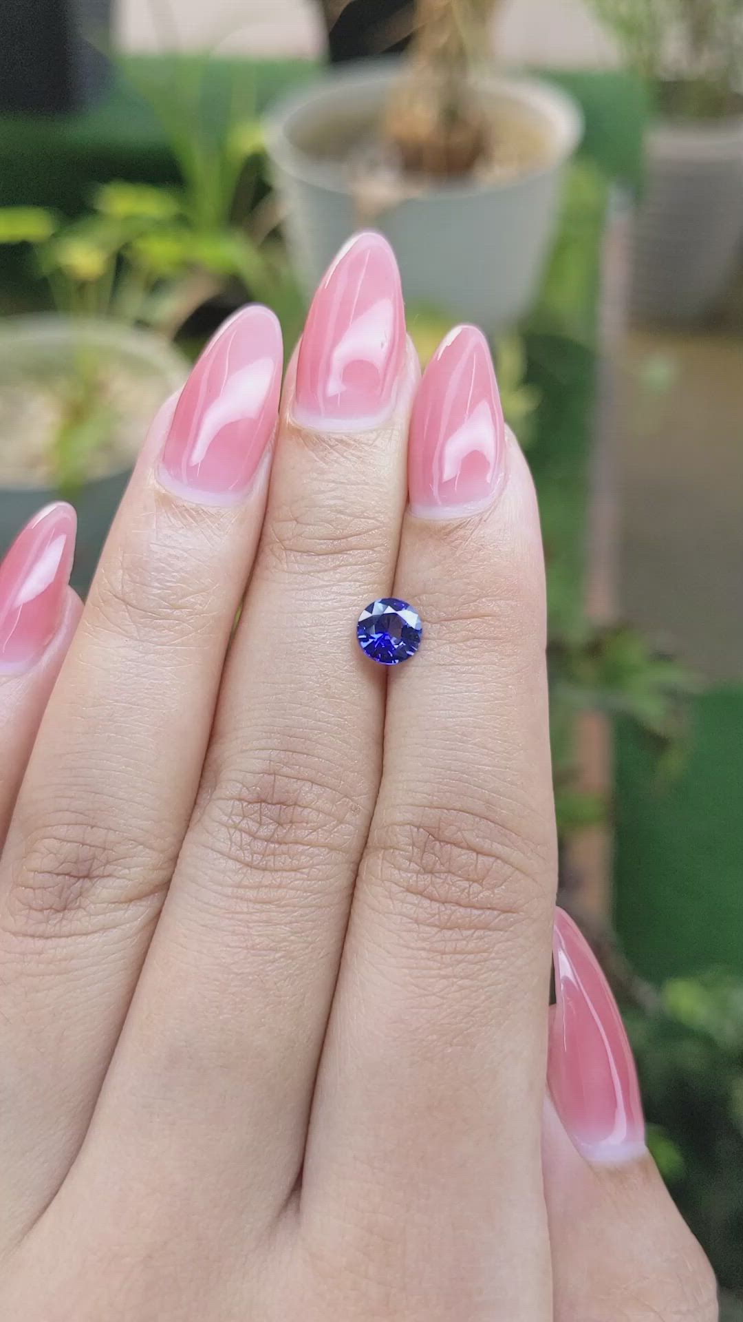 0.91 Ct. Blue Sapphire from Ceylon (Sri Lanka) Size Video