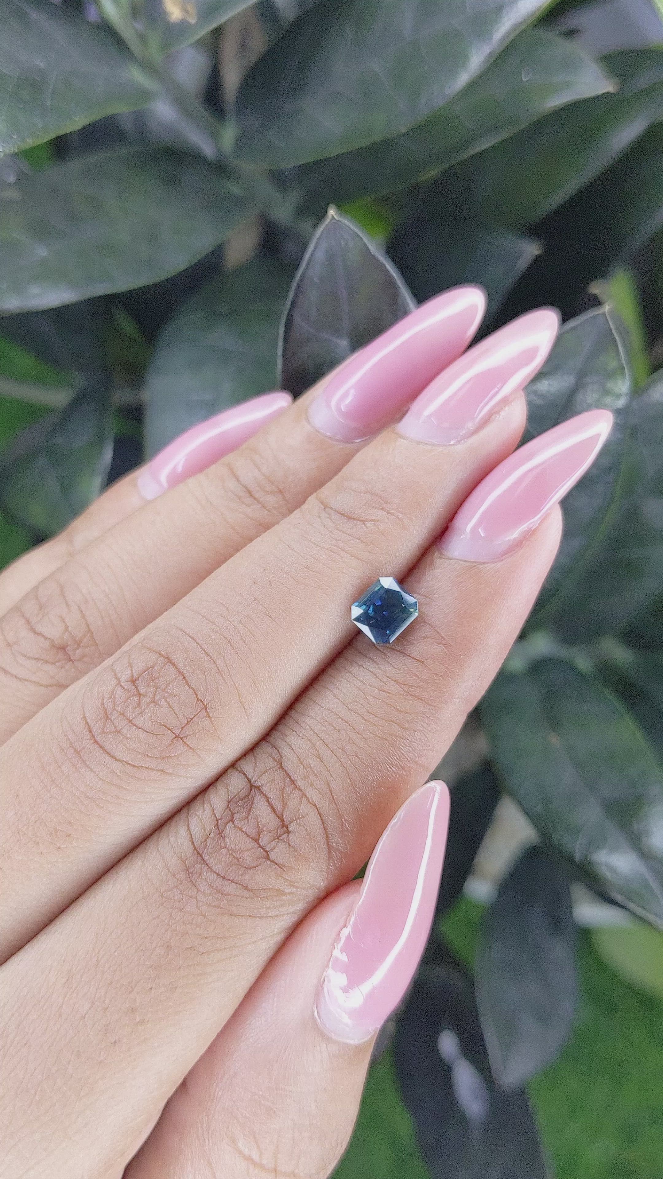 1.11 Ct. Greenish Blue Sapphire from Madagascar Size Video