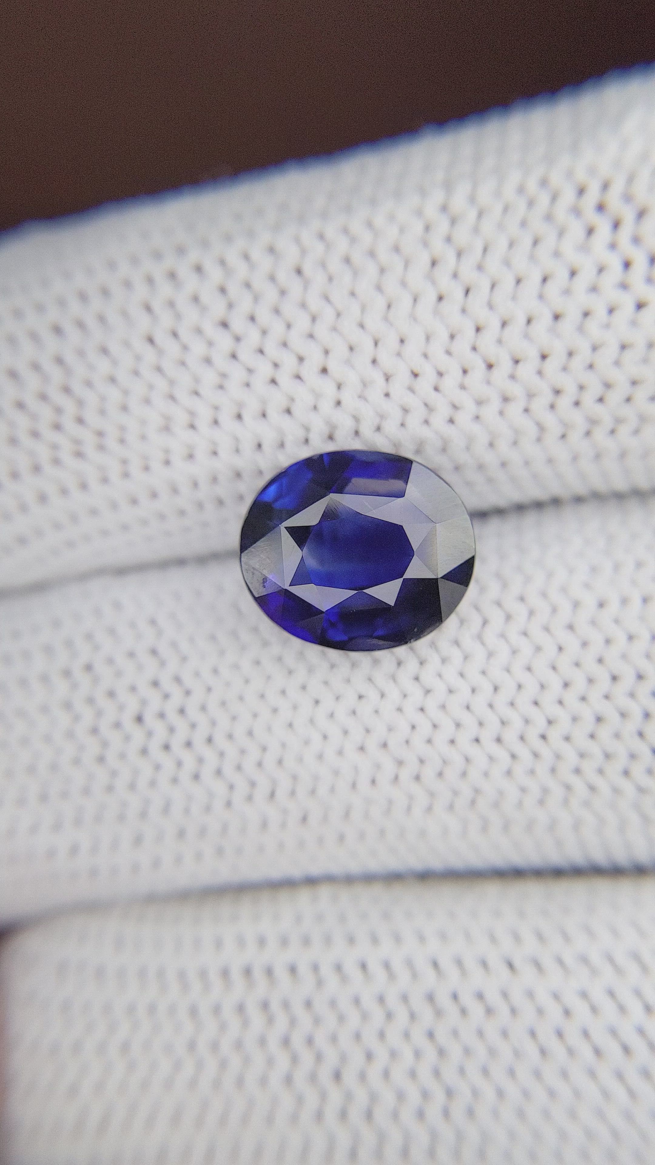5.44 Ct. Blue Sapphire from Madagascar Size Video