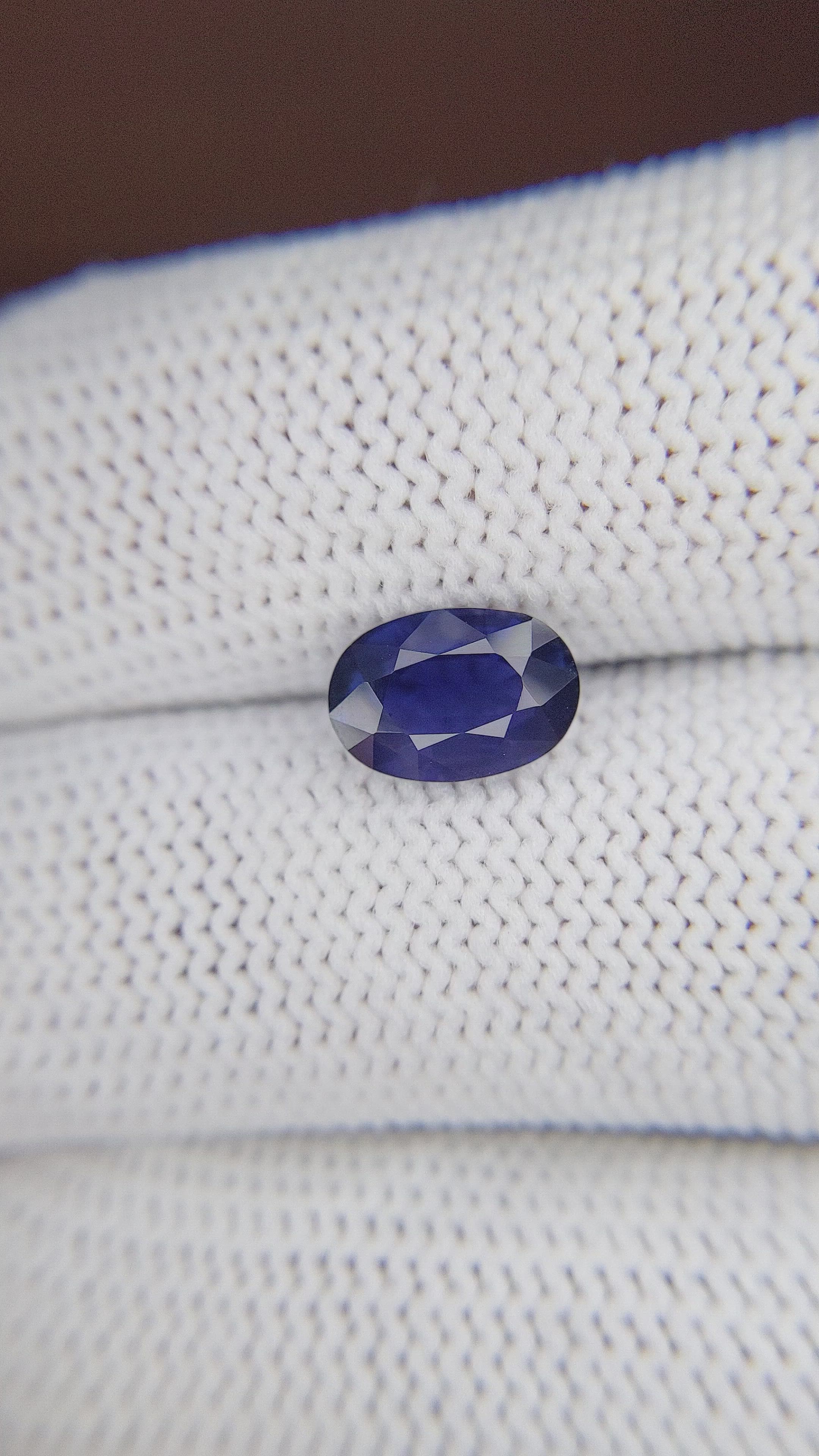 2.32 Ct. Blue Sapphire from Tanzania Size Video