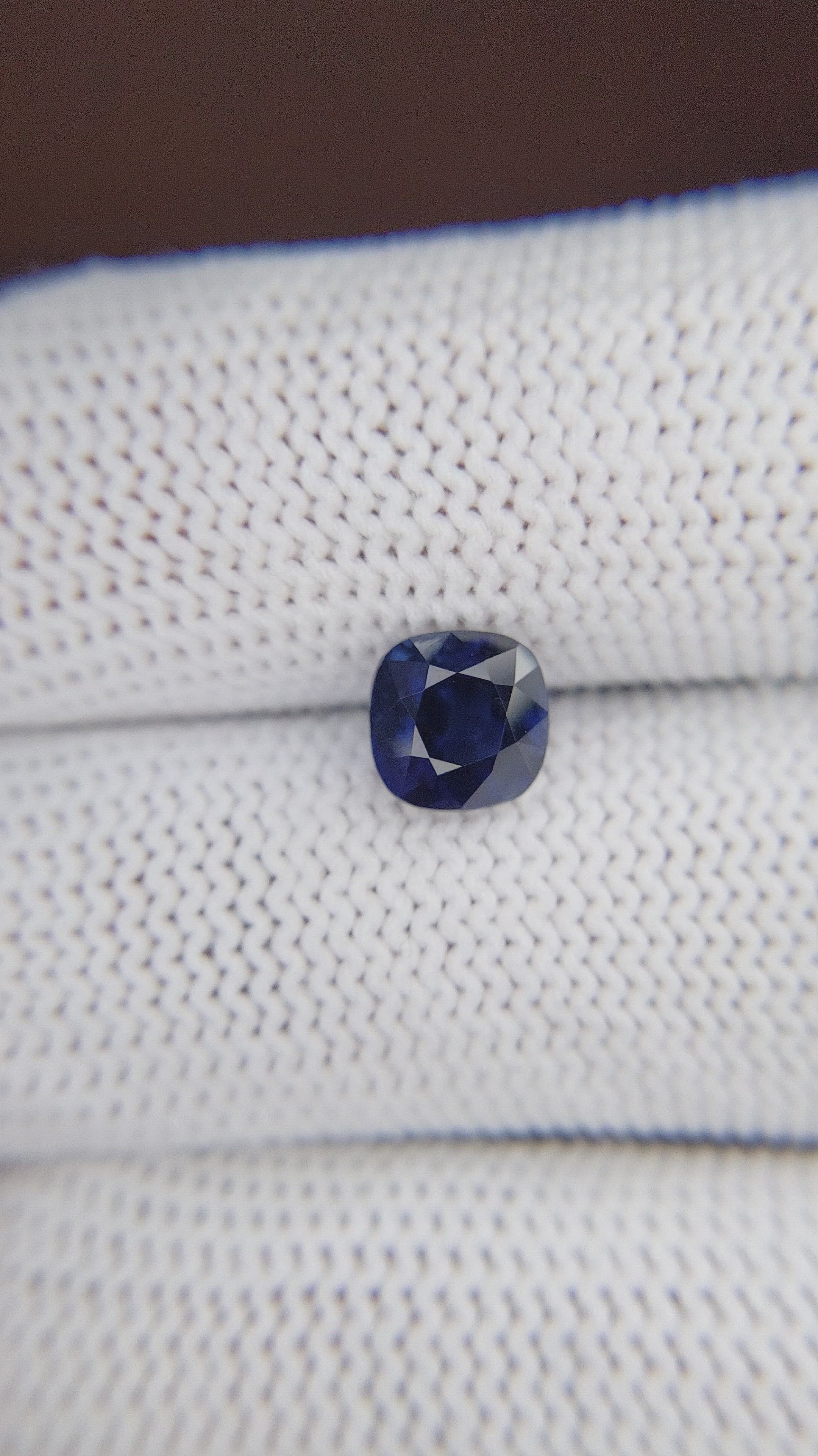 2.04 Ct. Blue Sapphire from Tanzania Size Video