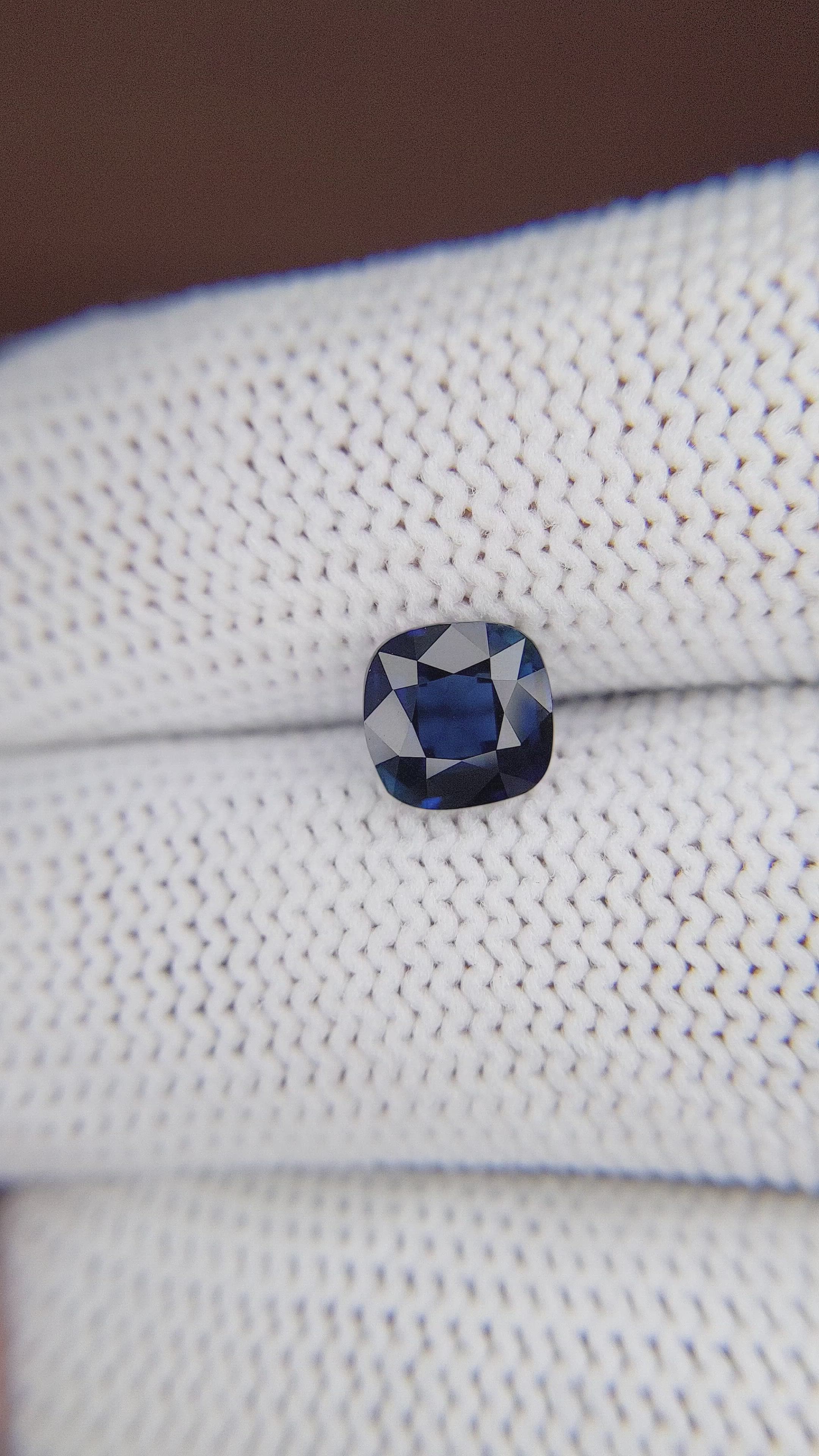 1.64 Ct. Blue Sapphire from Tanzania Size Video