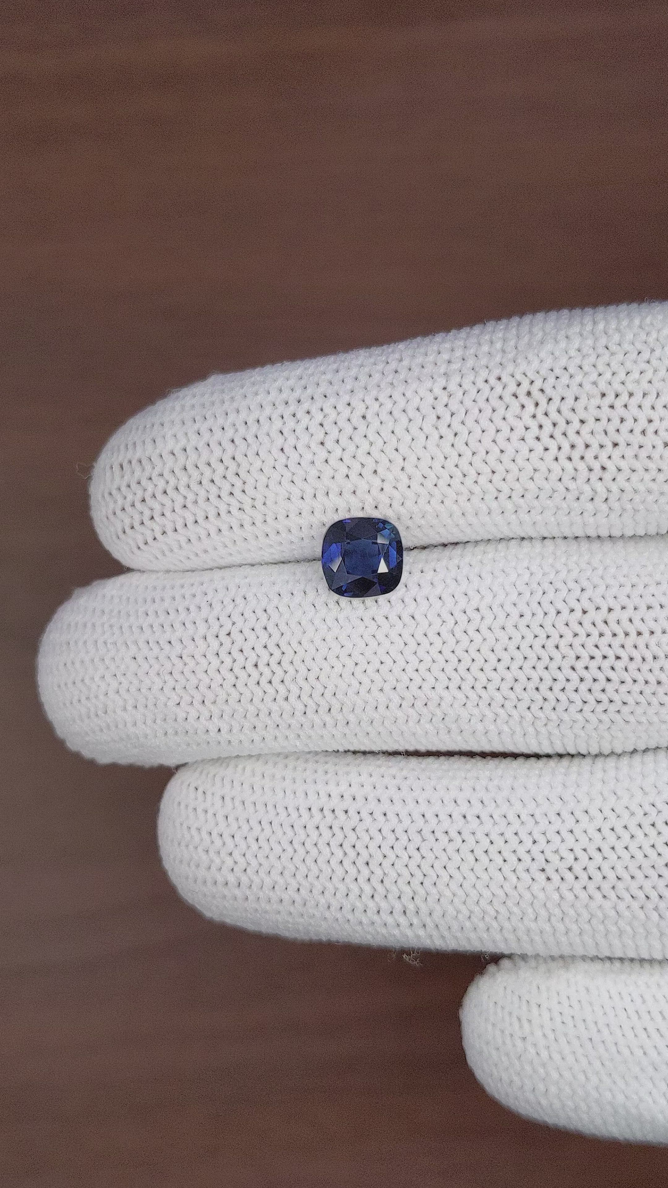 1.64 Ct. Blue Sapphire from Tanzania Size Video