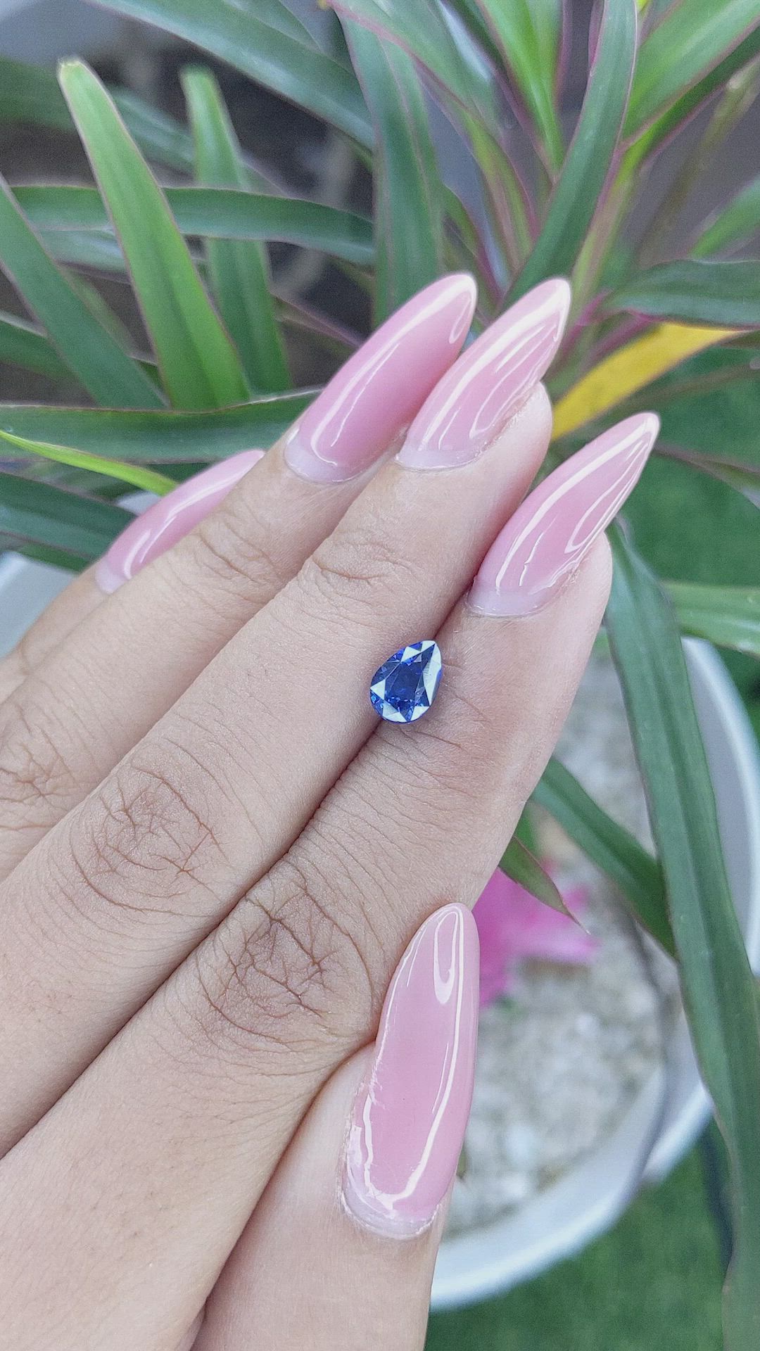 1.34 Ct. Blue Sapphire from Tanzania Size Video