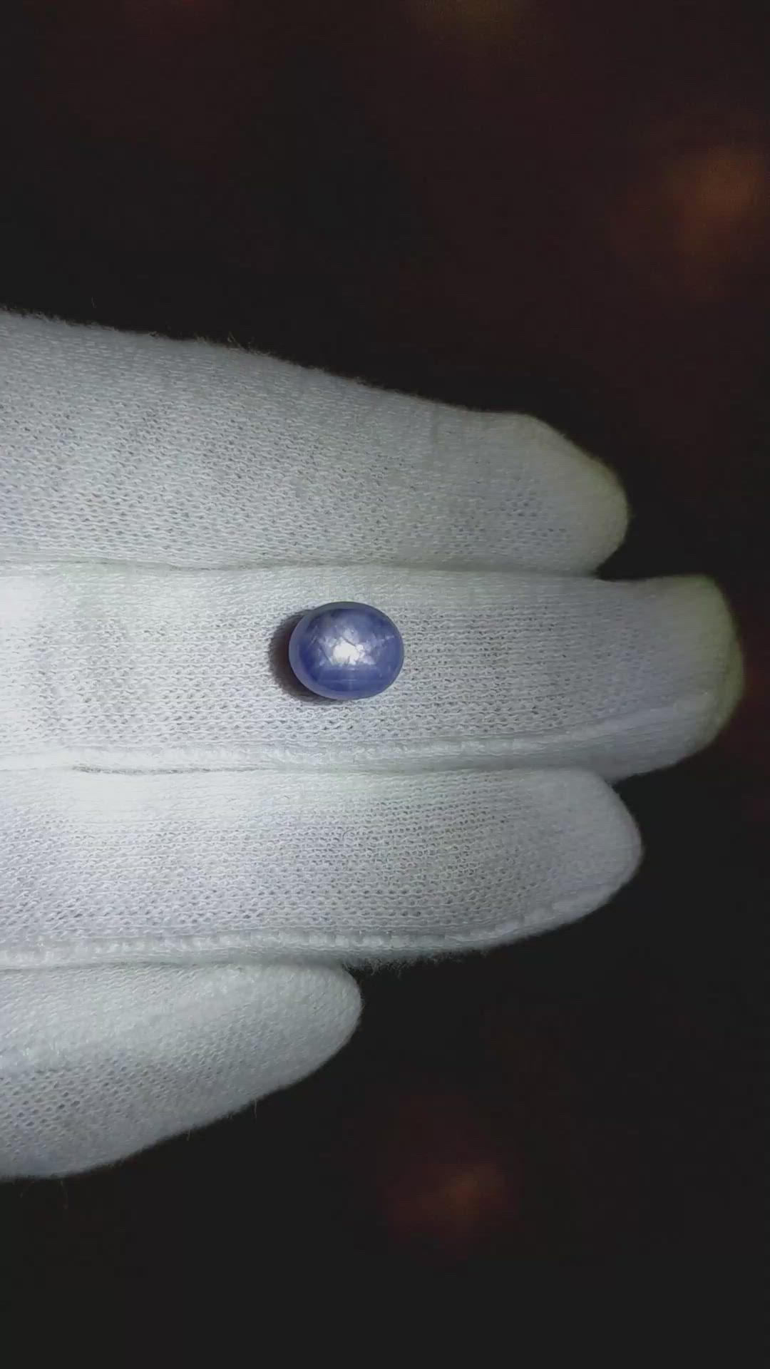 3.59 Ct. Blue Star Sapphire from Burma (Myanmar) Size Video