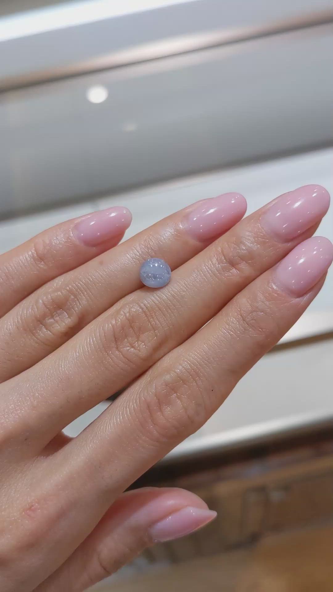 2.13 Ct. Grey Star Sapphire from Burma (Myanmar) Size Video