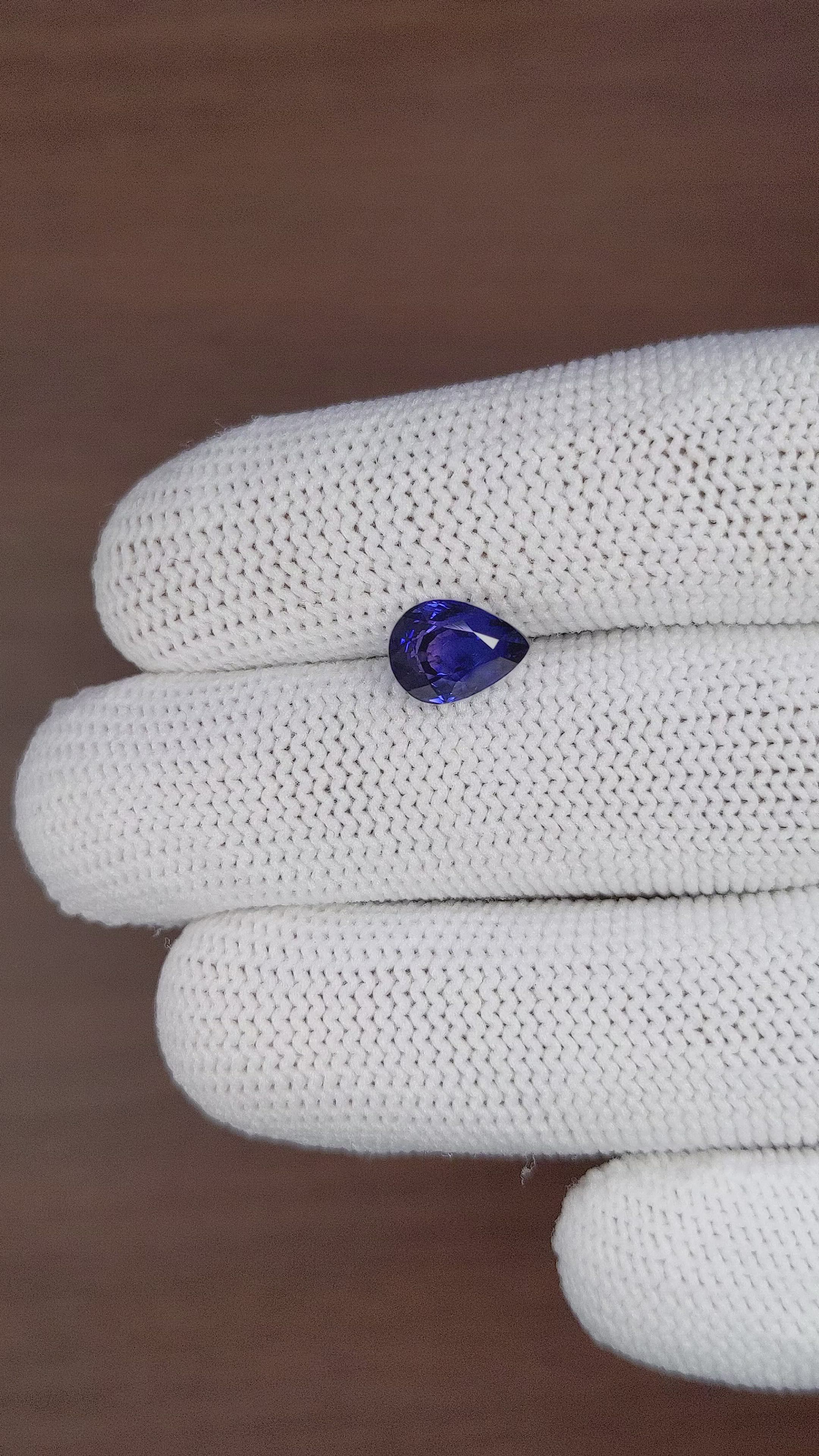 2.61 Ct. Purplish Blue Sapphire from Madagascar Size Video